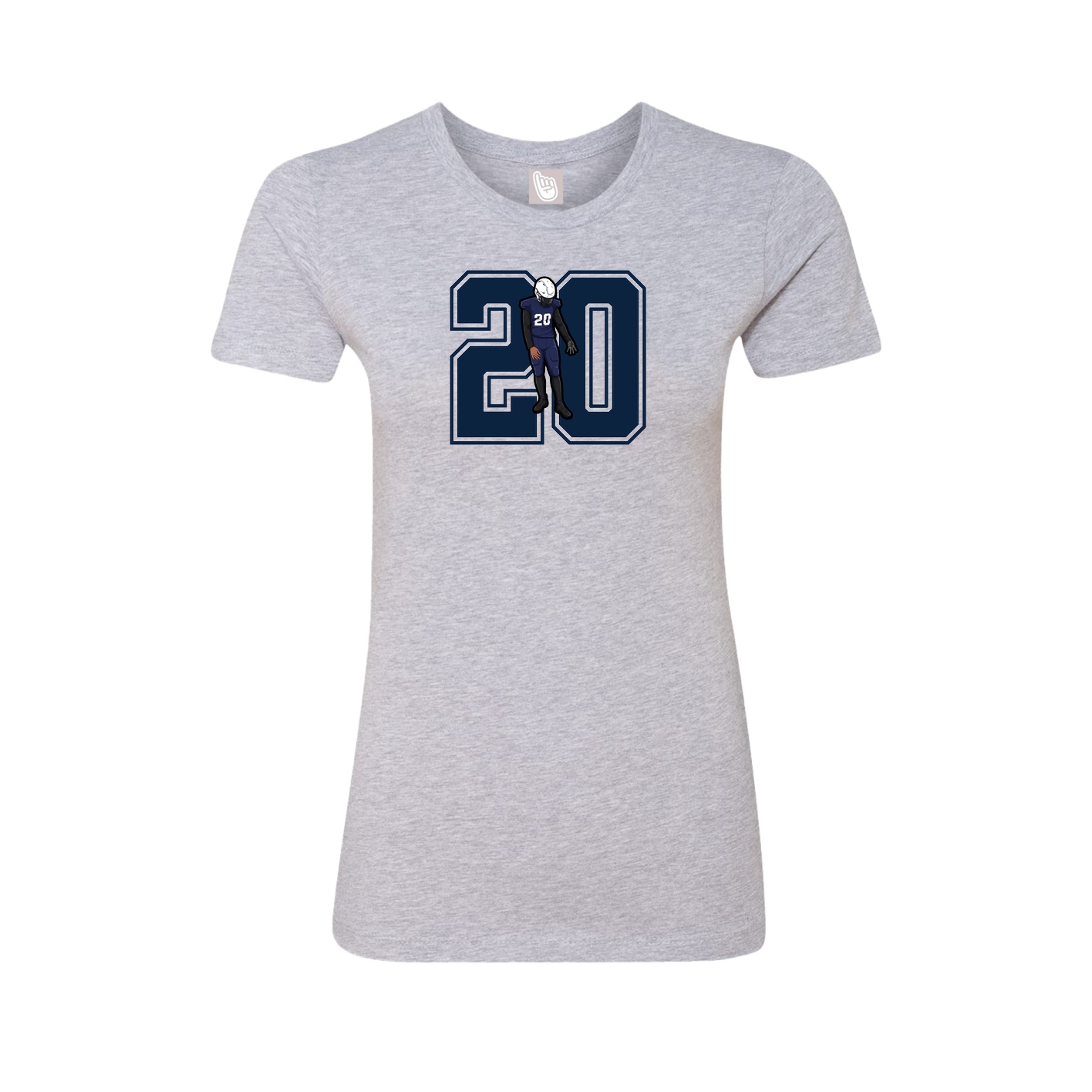 Womens Tee — Number in Grey