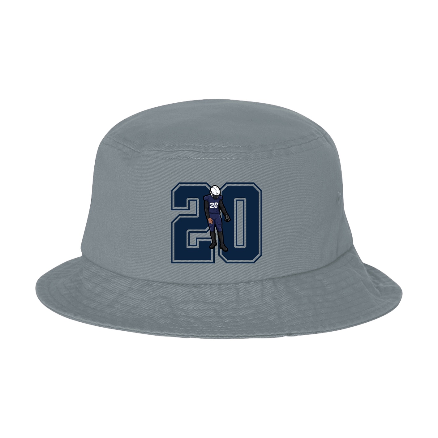 Bucket Cap — Number in Grey
