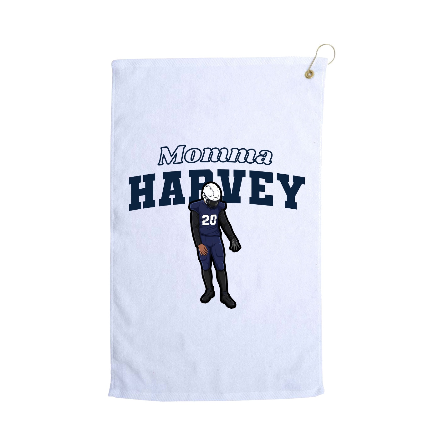 Golf Towel — Mothers Day Block in White