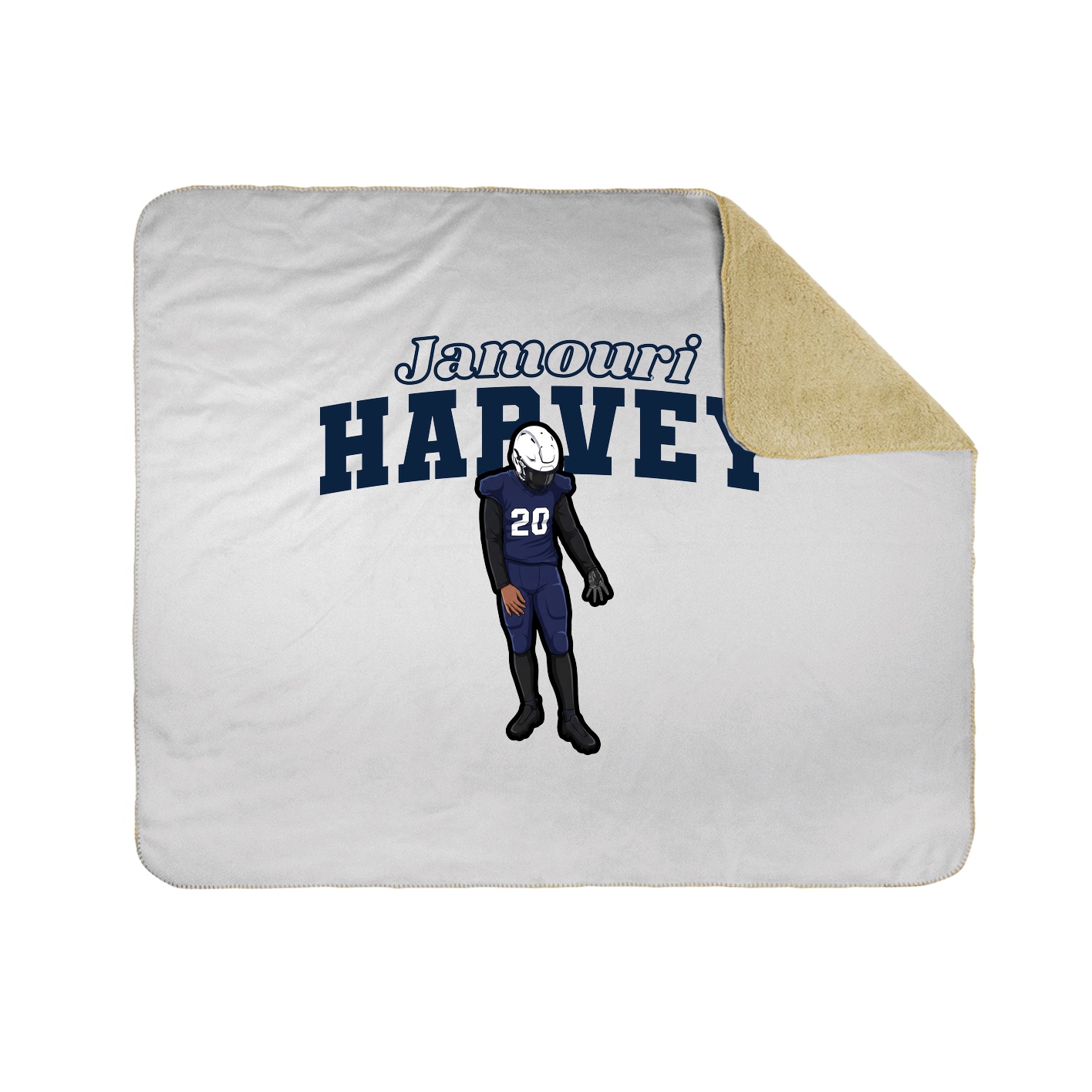 Throw Blanket — Name Arch in White
