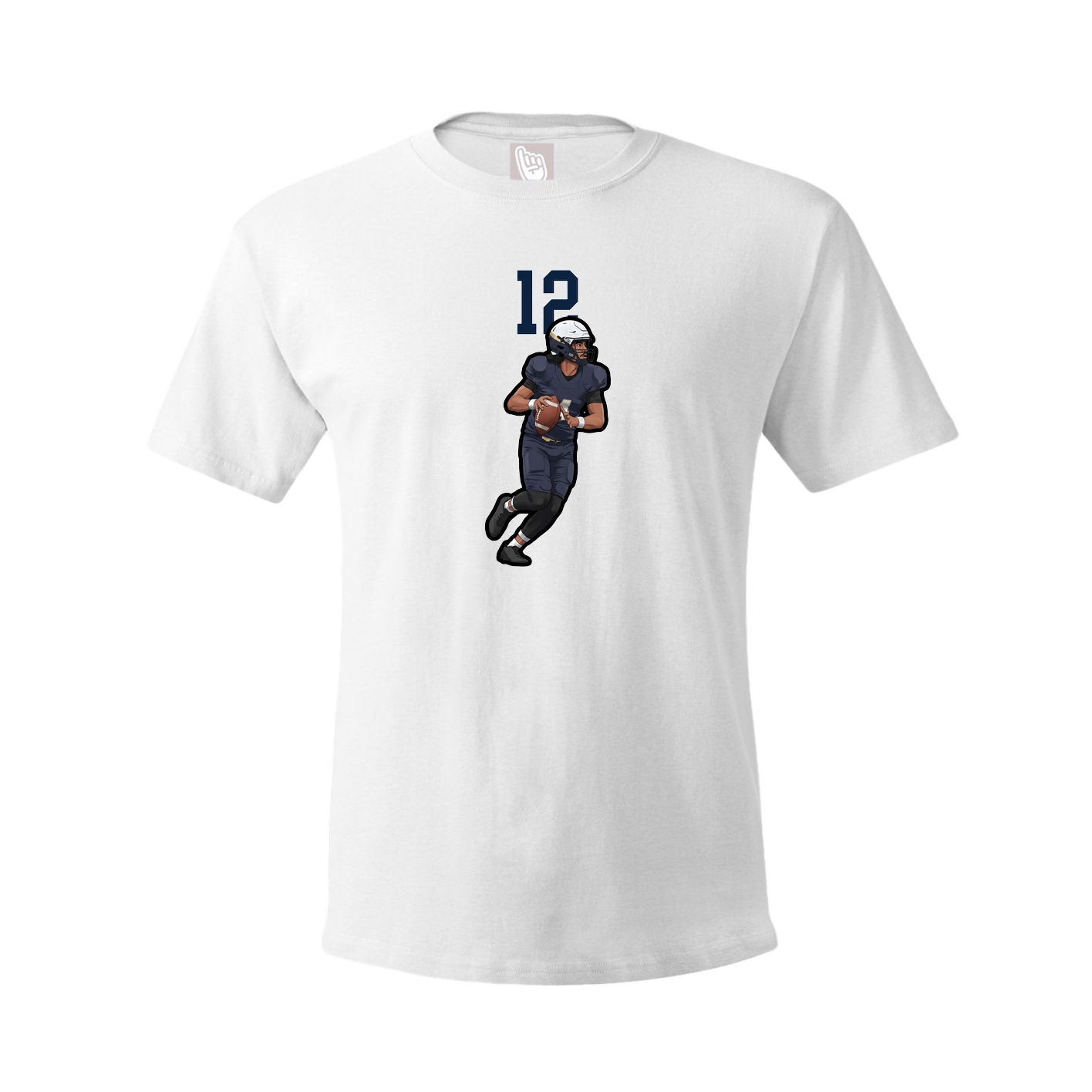 Youth Tee — Number Top in White