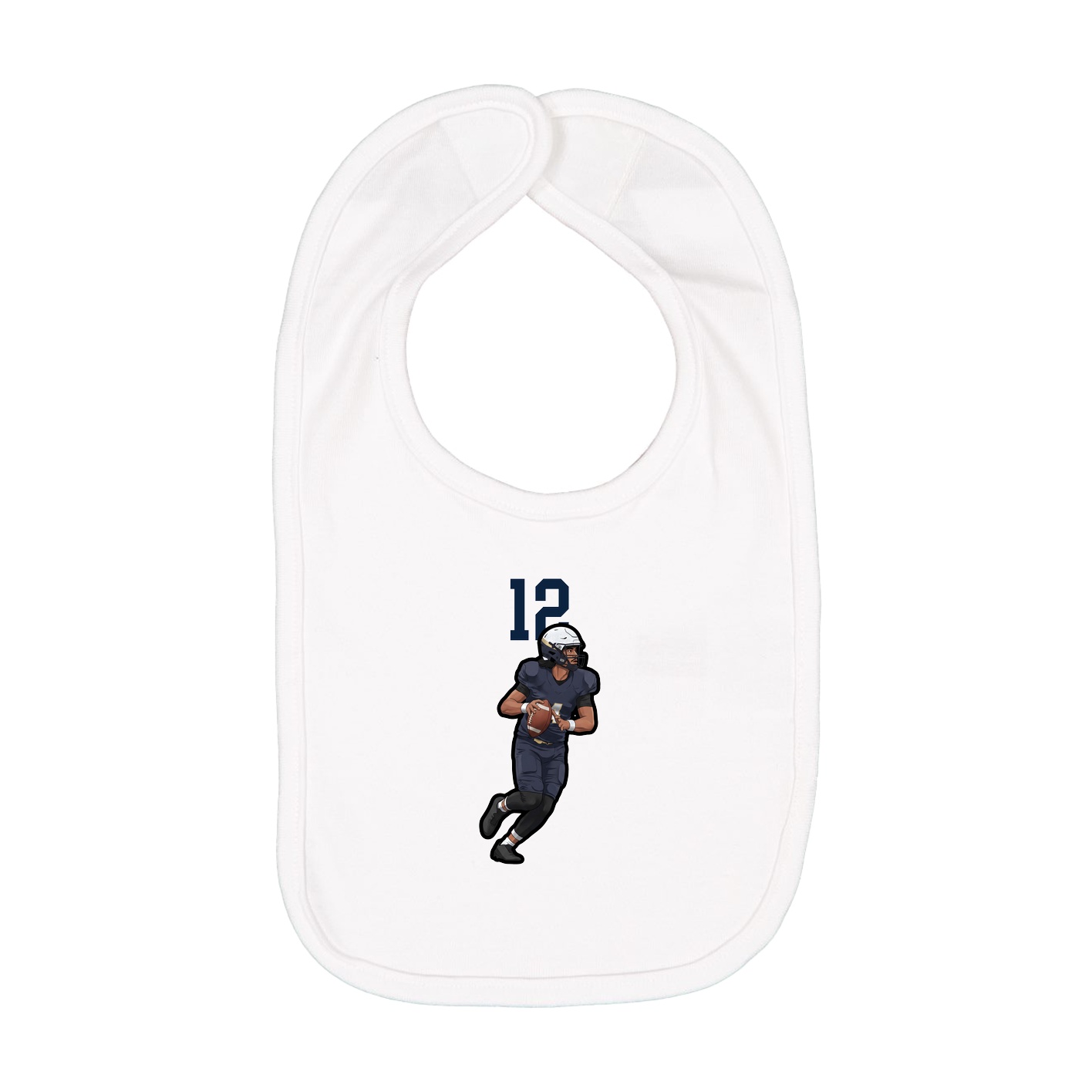Infant Bib — Number Top in White