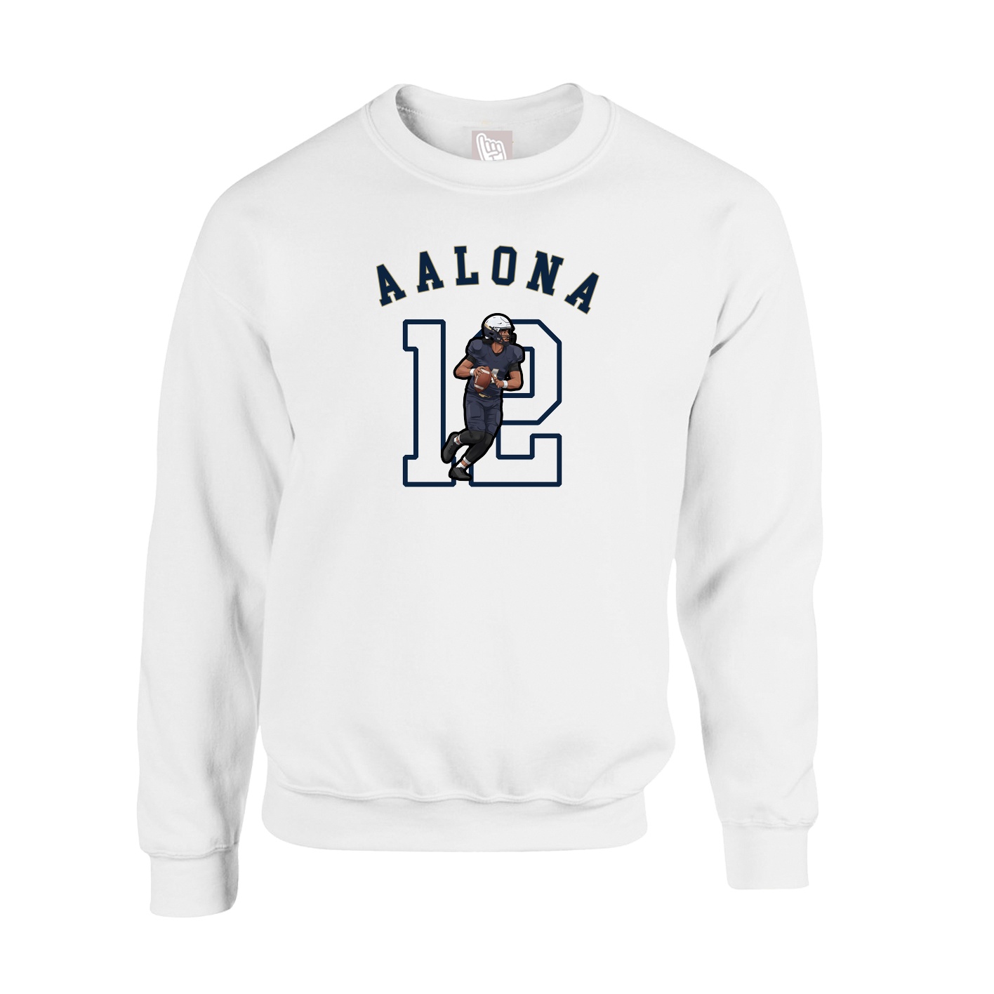Fleece Crew — Shirsey Arch in White
