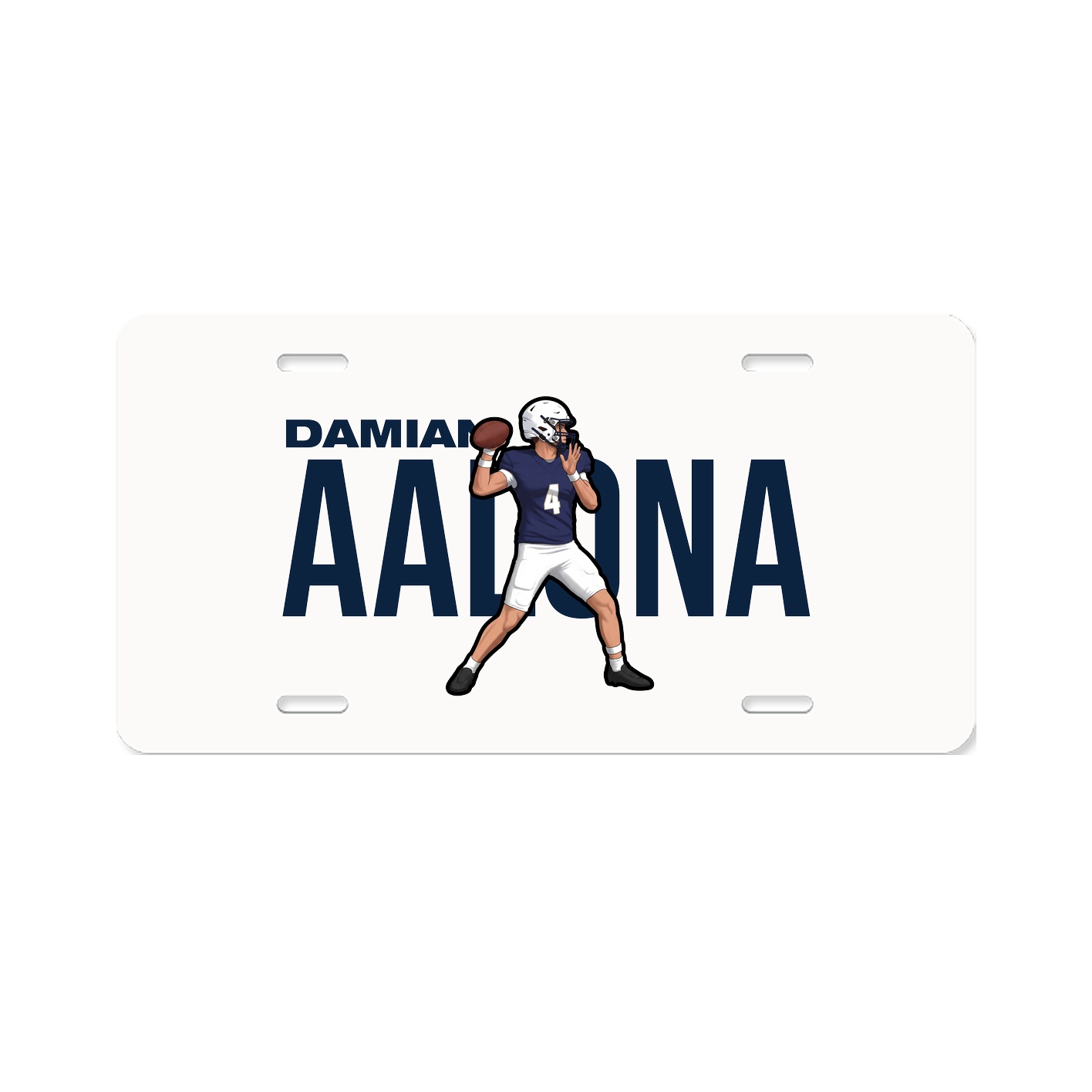 License Plate — Player Name in Classic