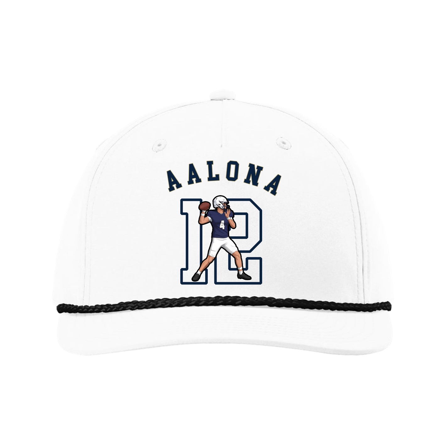 Five-Panel Classic Rope Cap — Shirsey Arch in White