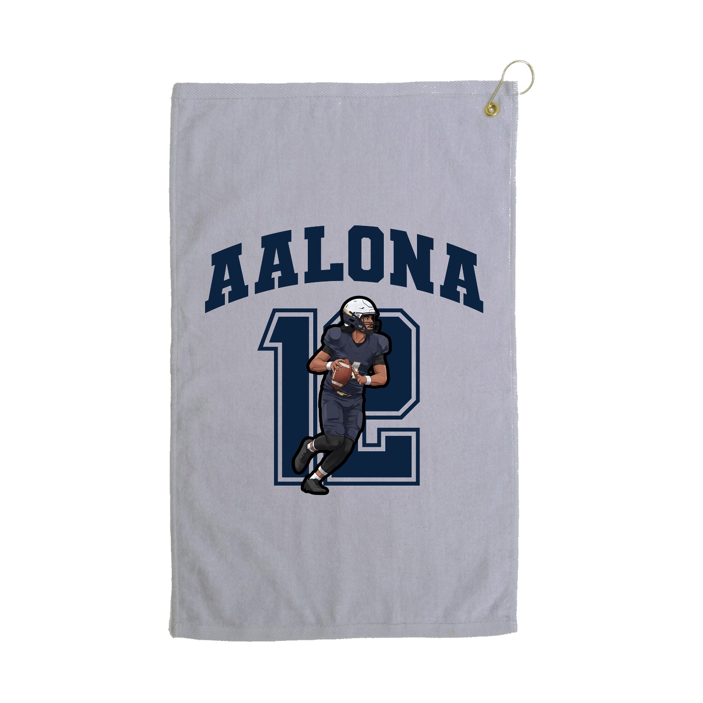 Golf Towel — Number in Grey