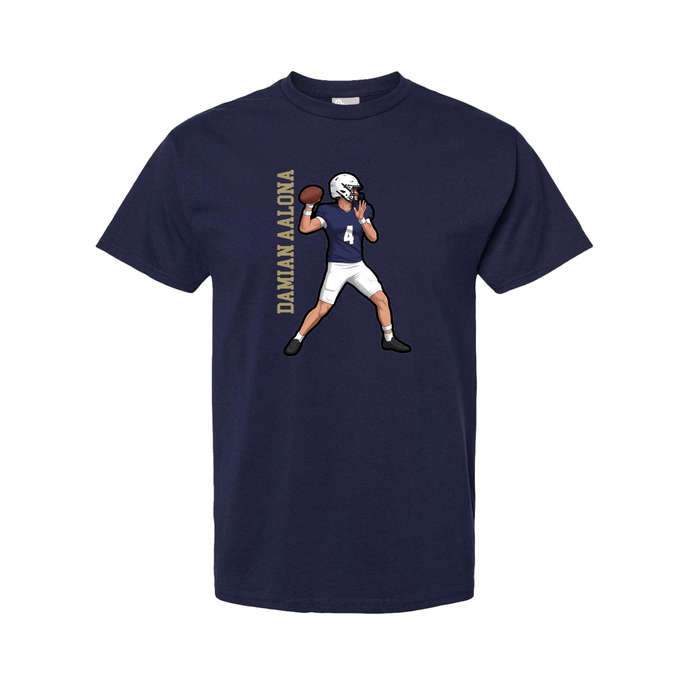 Youth Tee — Name Vertical in Navy