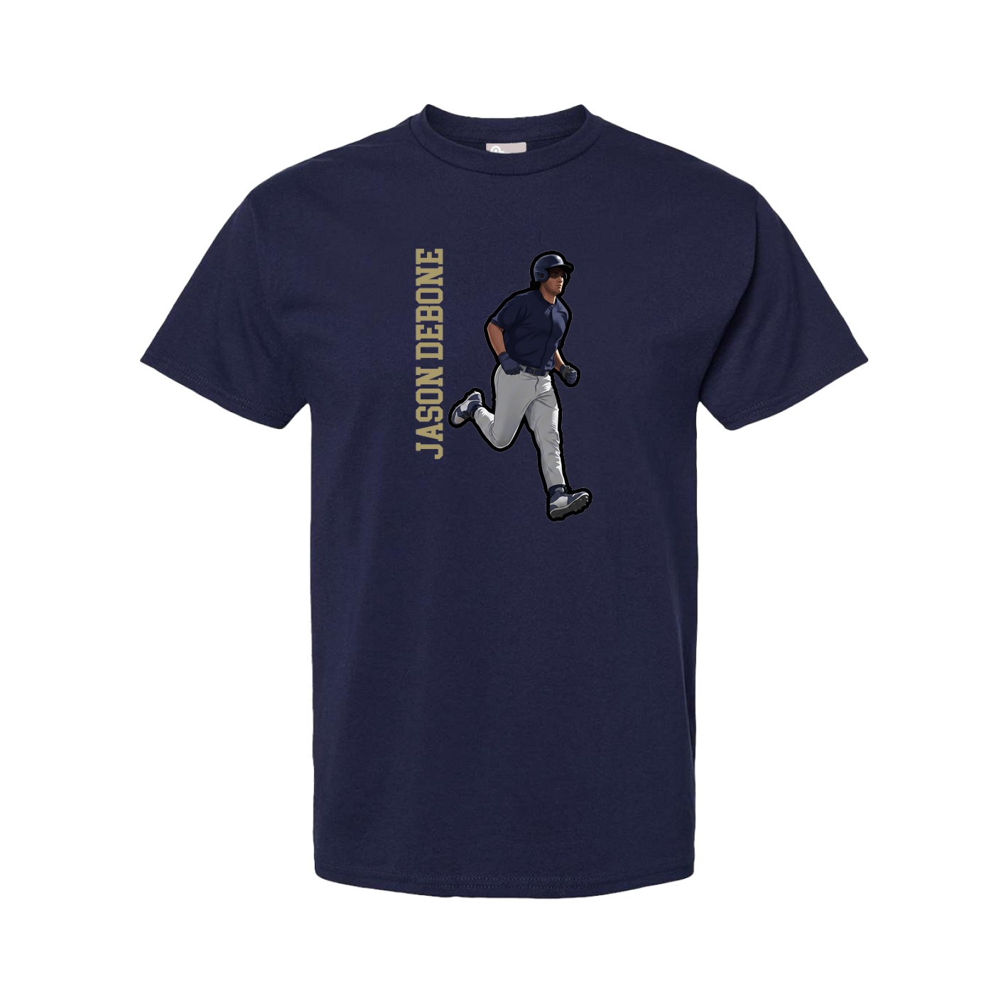 Youth Tee — Name Vertical in Navy