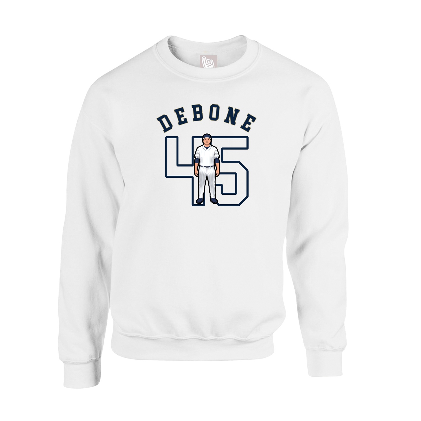 Fleece Crew — Shirsey Arch in White