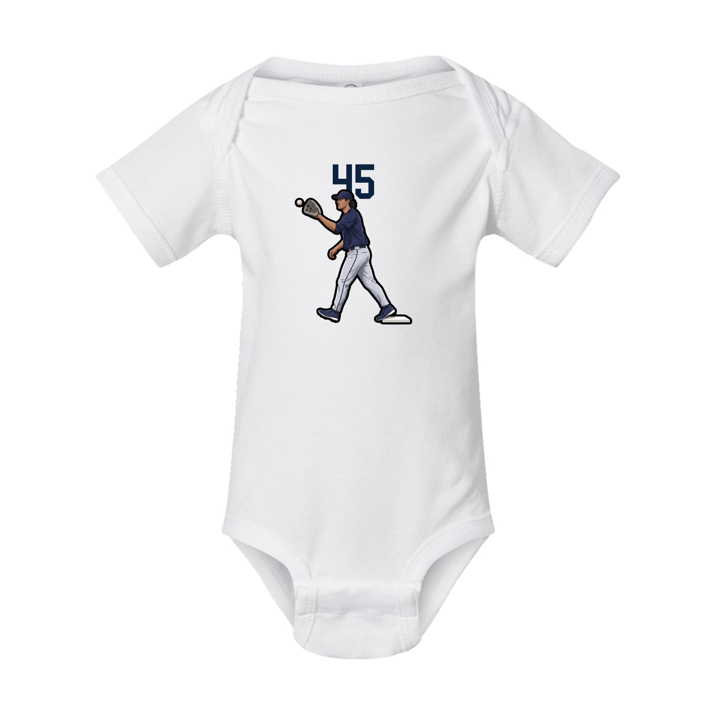 Baby Onesie — Number Top in White