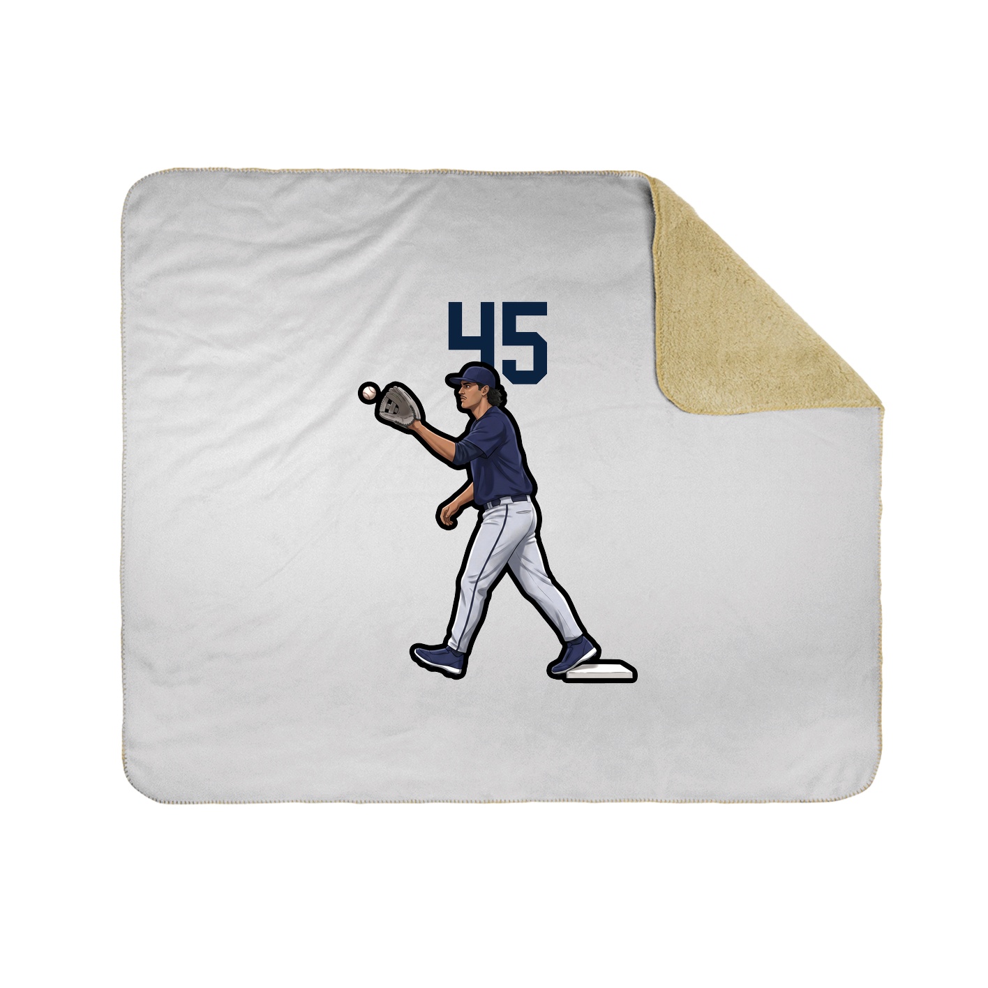 Throw Blanket — Number Top in White