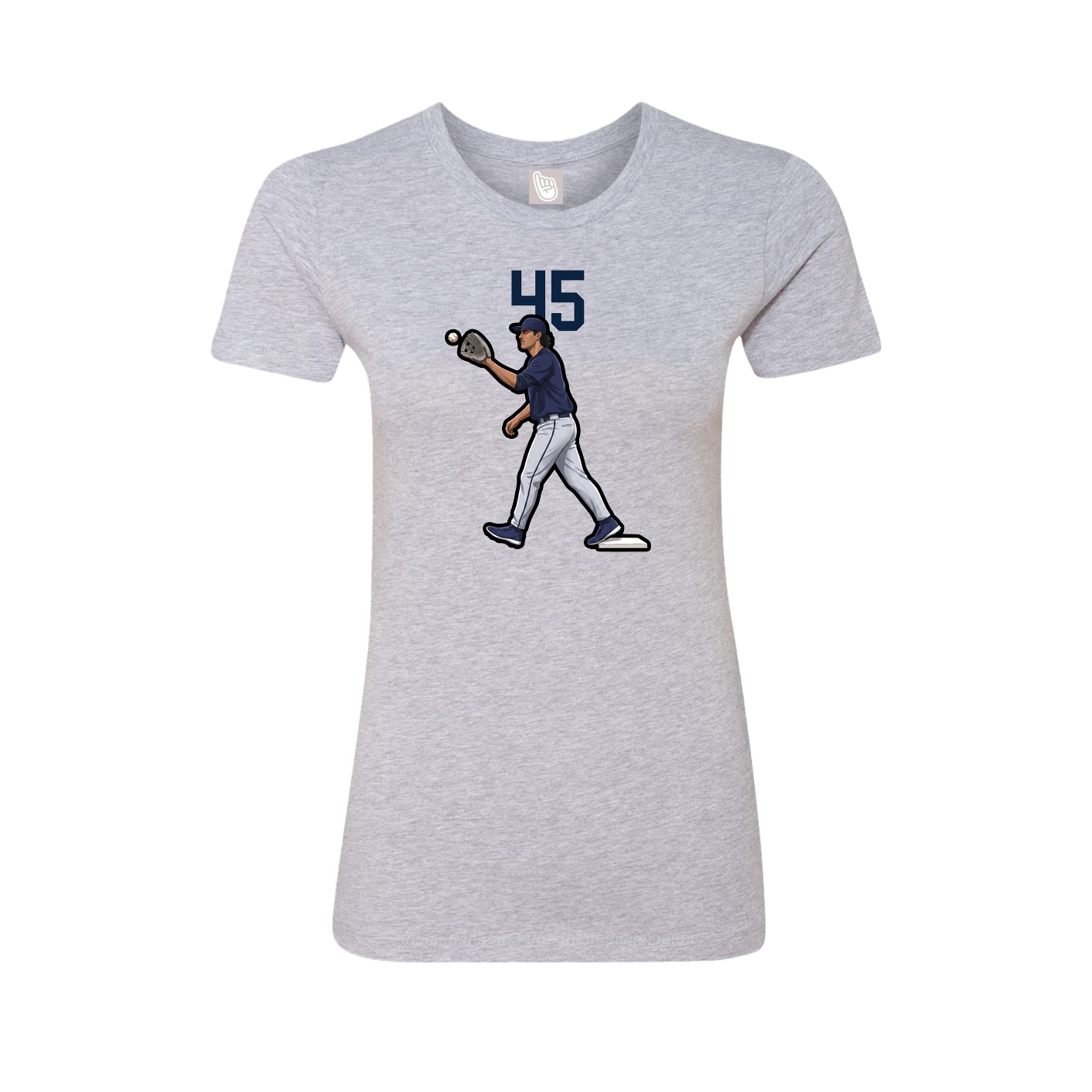 Womens Tee — Number Top in Grey
