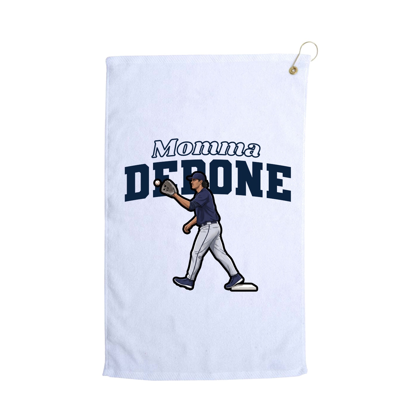Golf Towel — Mothers Day Block in White