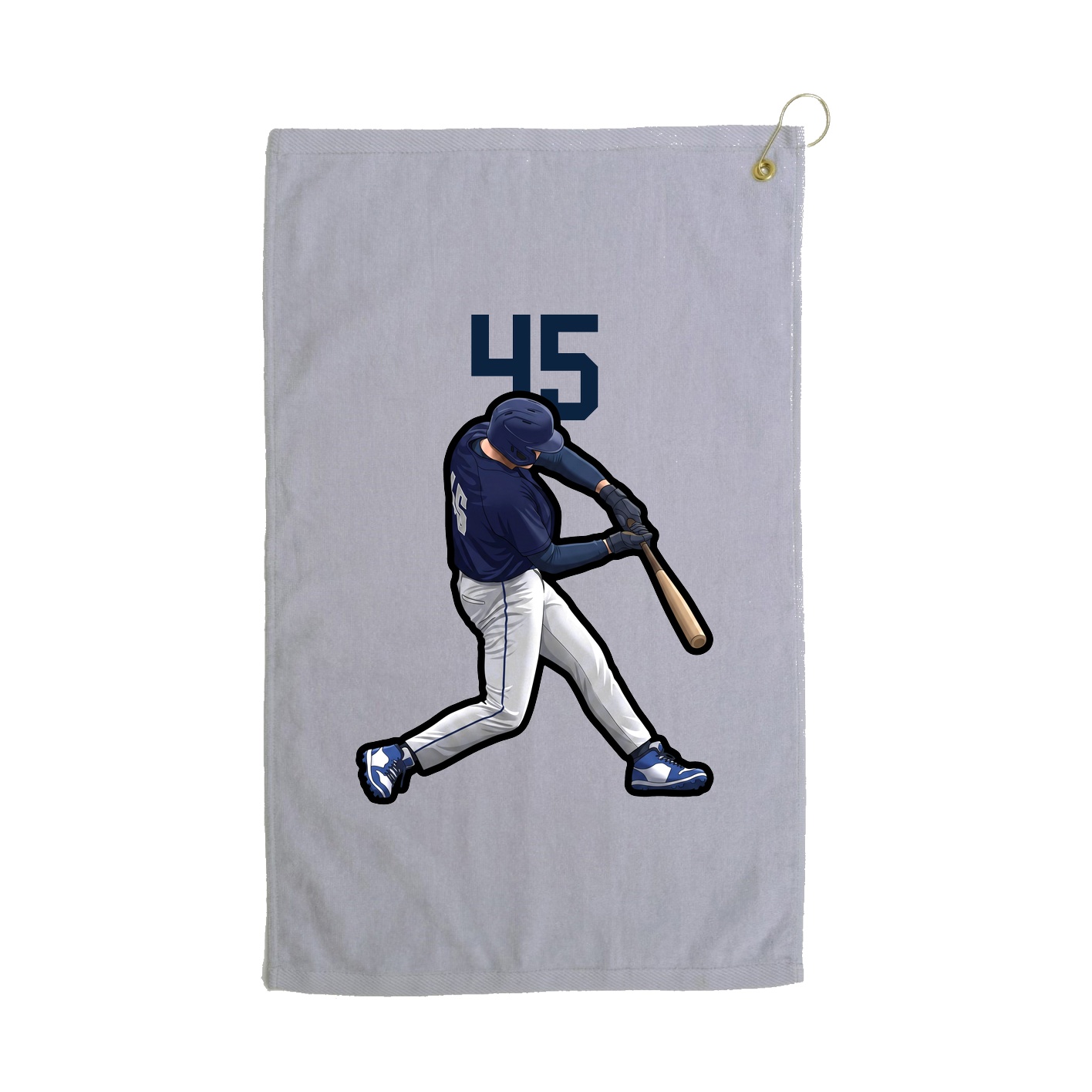 Golf Towel — Number Top in Grey