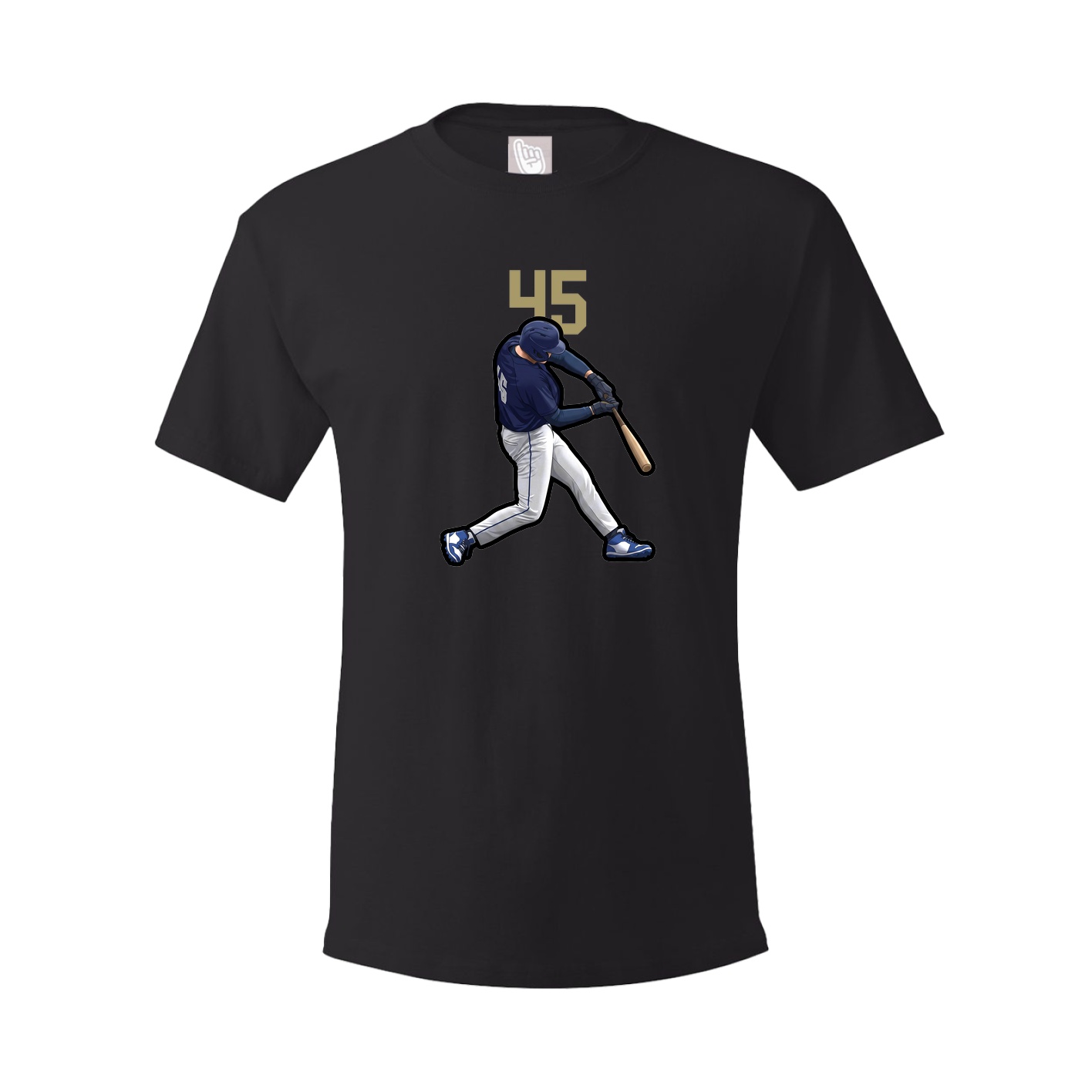 Youth Tee — Number Top in Black