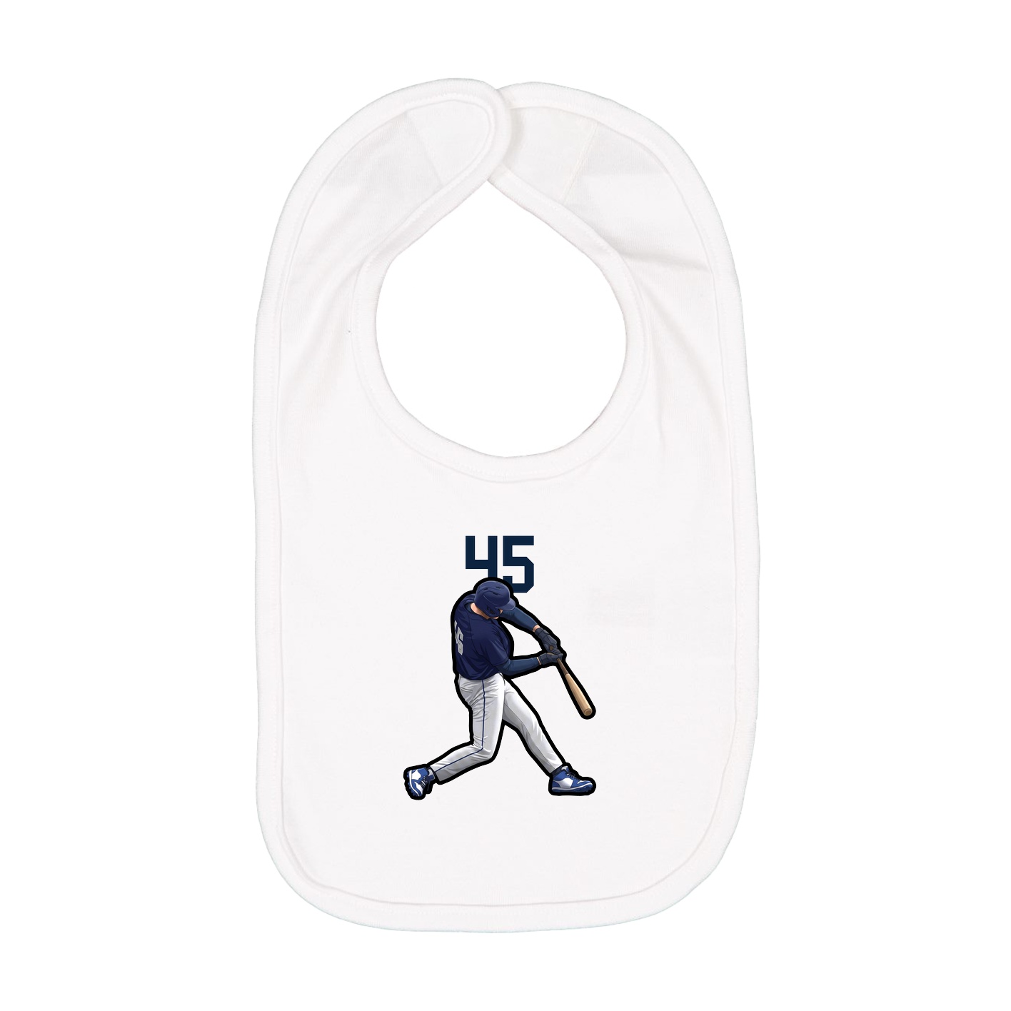 Infant Bib — Number Top in White