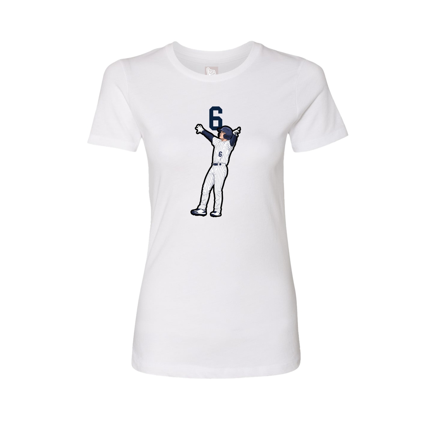 Fitted Women's Tee — Number Top in White
