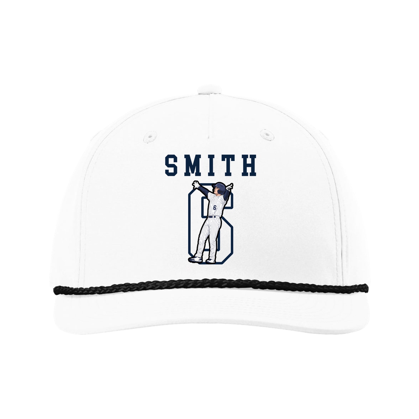 Five-Panel Classic Rope Cap — Shirsey in White