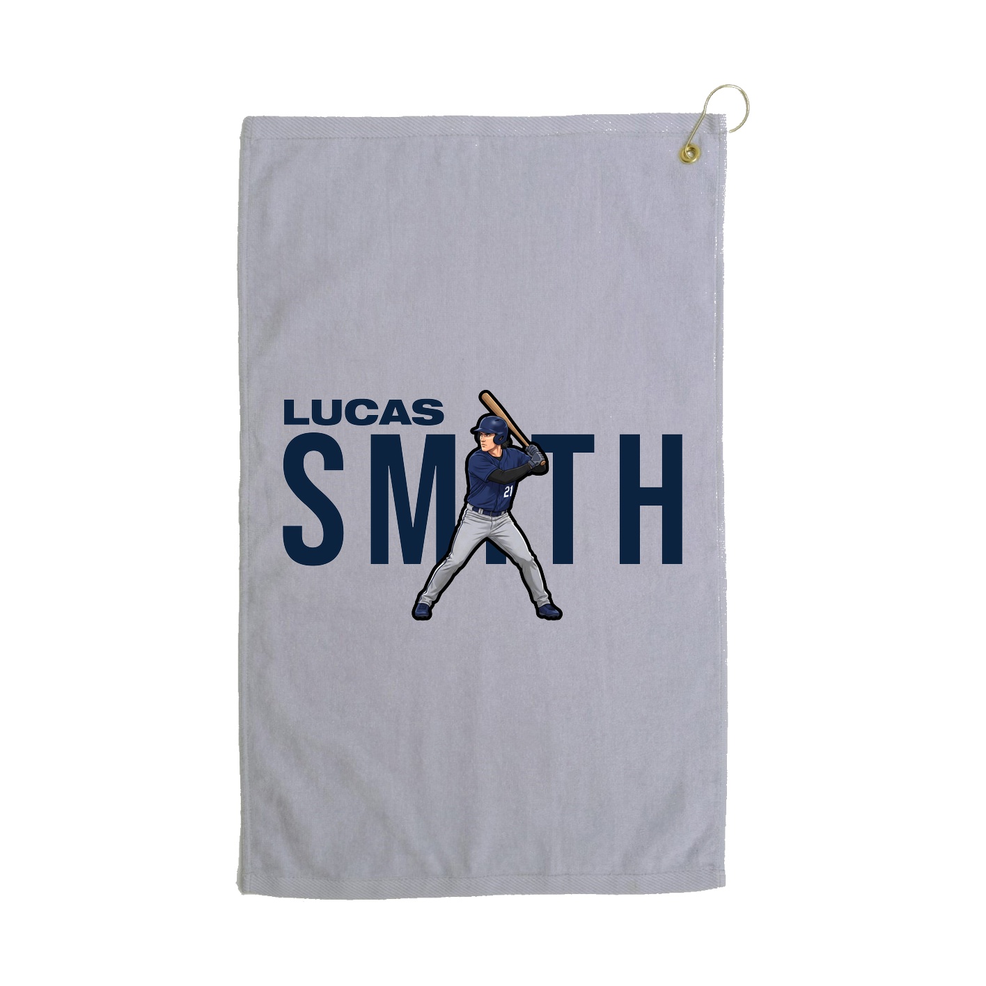 Golf Towel — Player Name in Grey