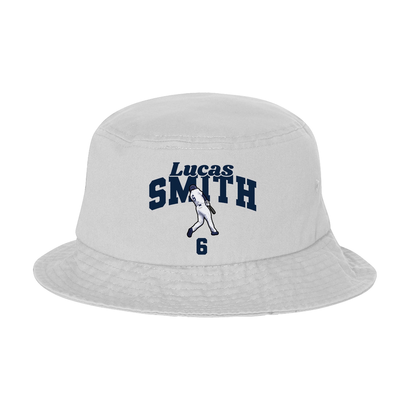 Bucket Cap — Signature Arch in White