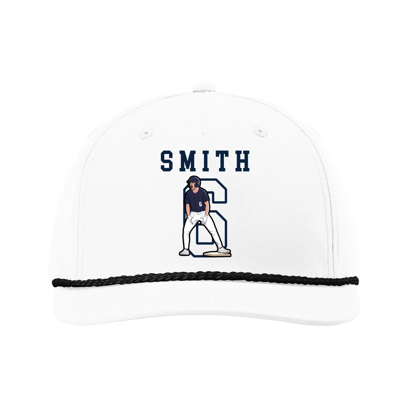 Five-Panel Classic Rope Cap — Shirsey in White