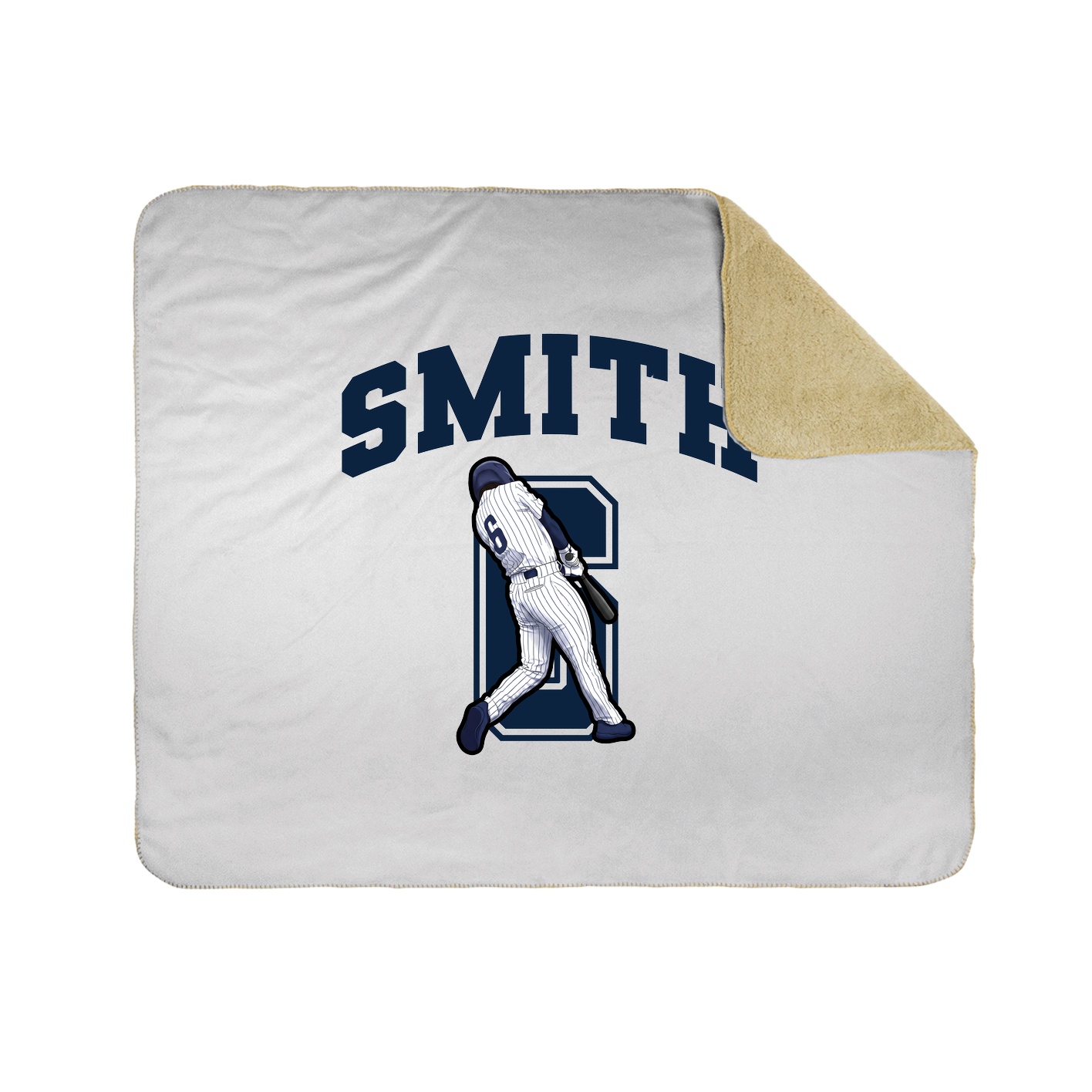 Throw Blanket — Number in White