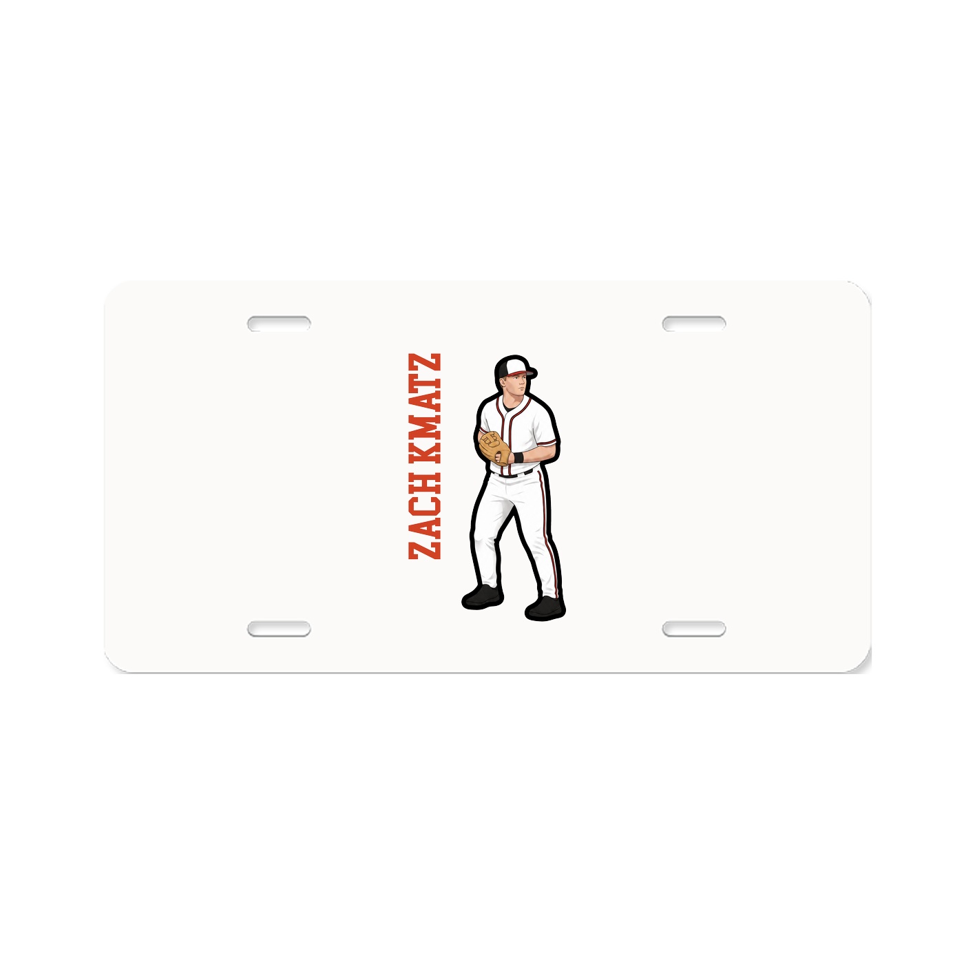 License Plate — Name Vertical in Classic