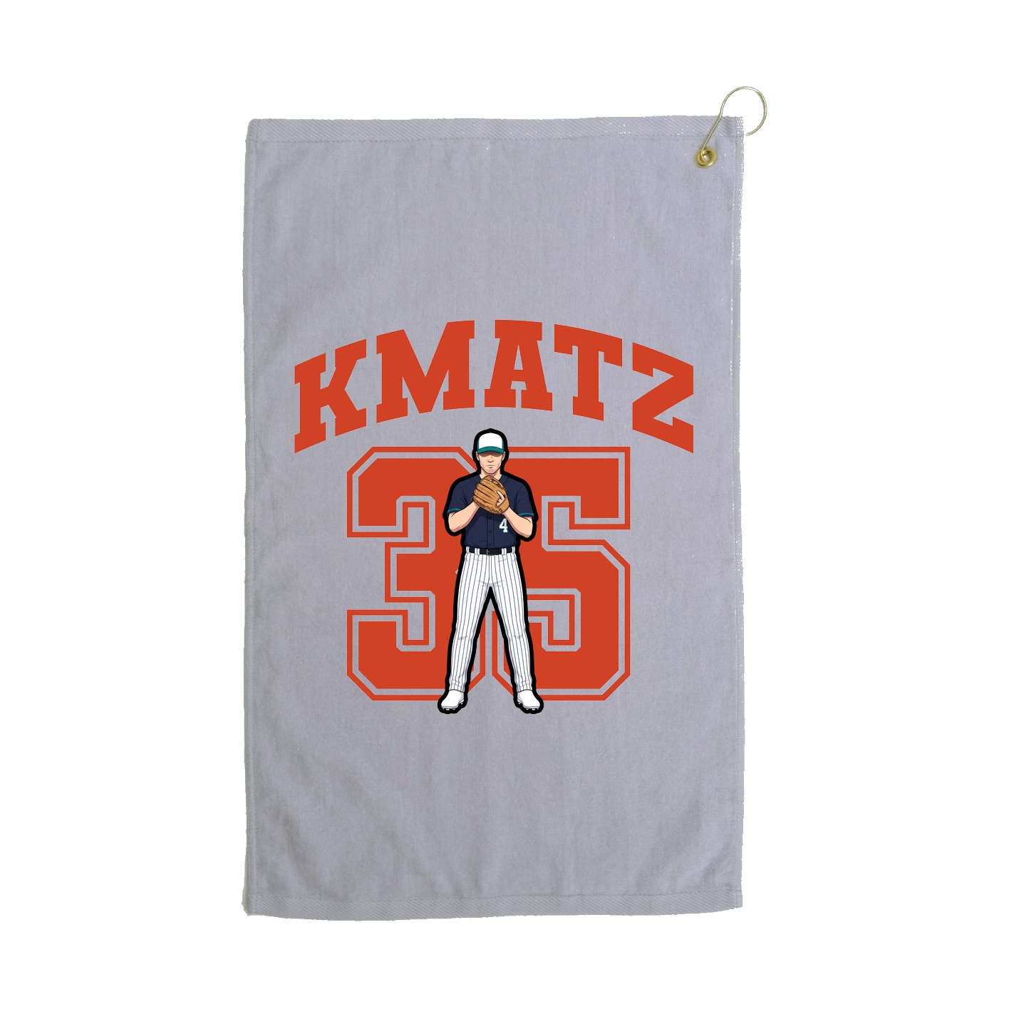 Golf Towel — Number in Grey
