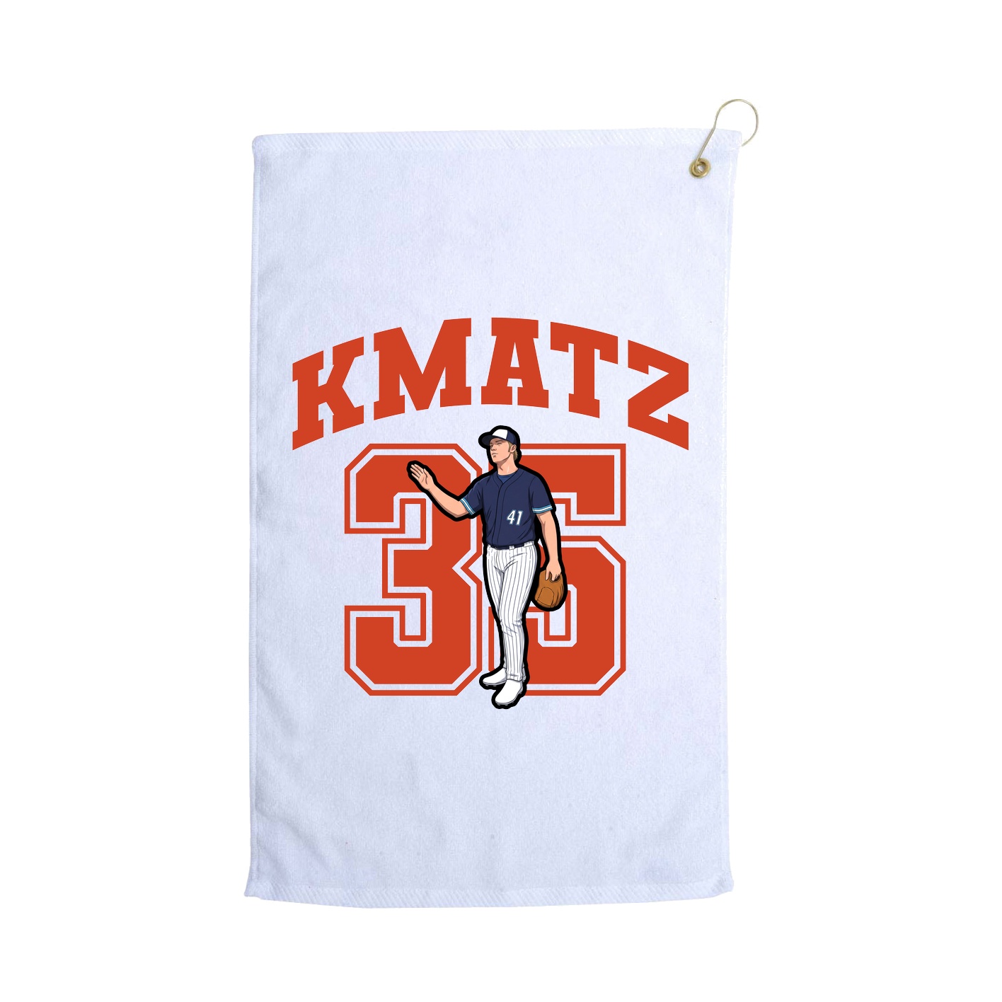 Golf Towel — Number in White