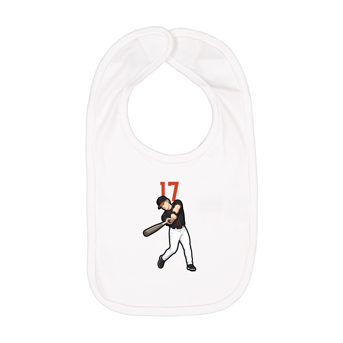 Infant Bib — Number Top in White