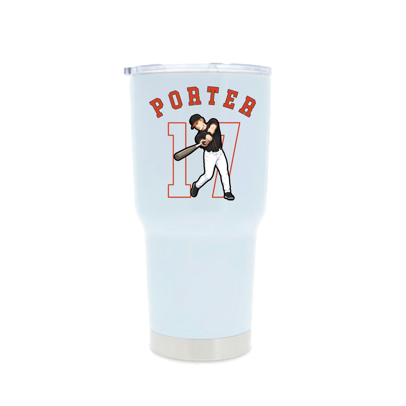 30oz Stainless Steel Tumbler — Shirsey Arch in White
