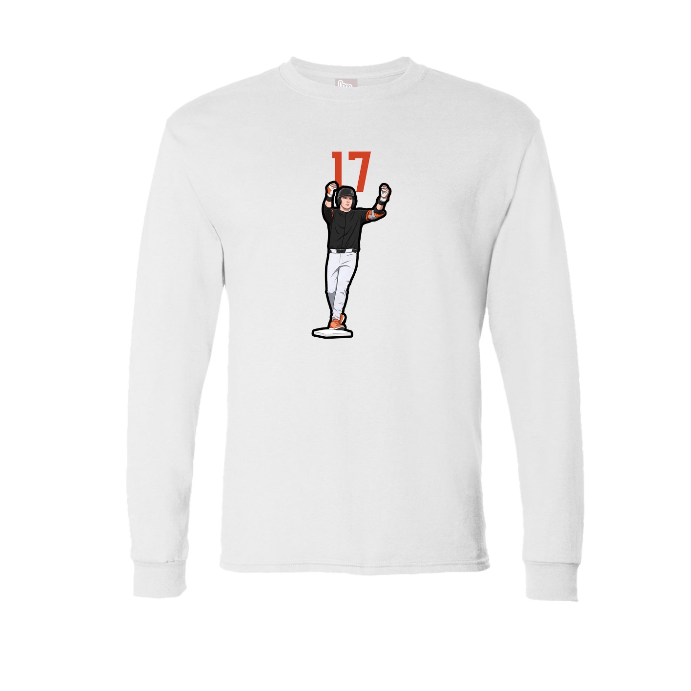 Long Sleeve Tee — Number Top in White