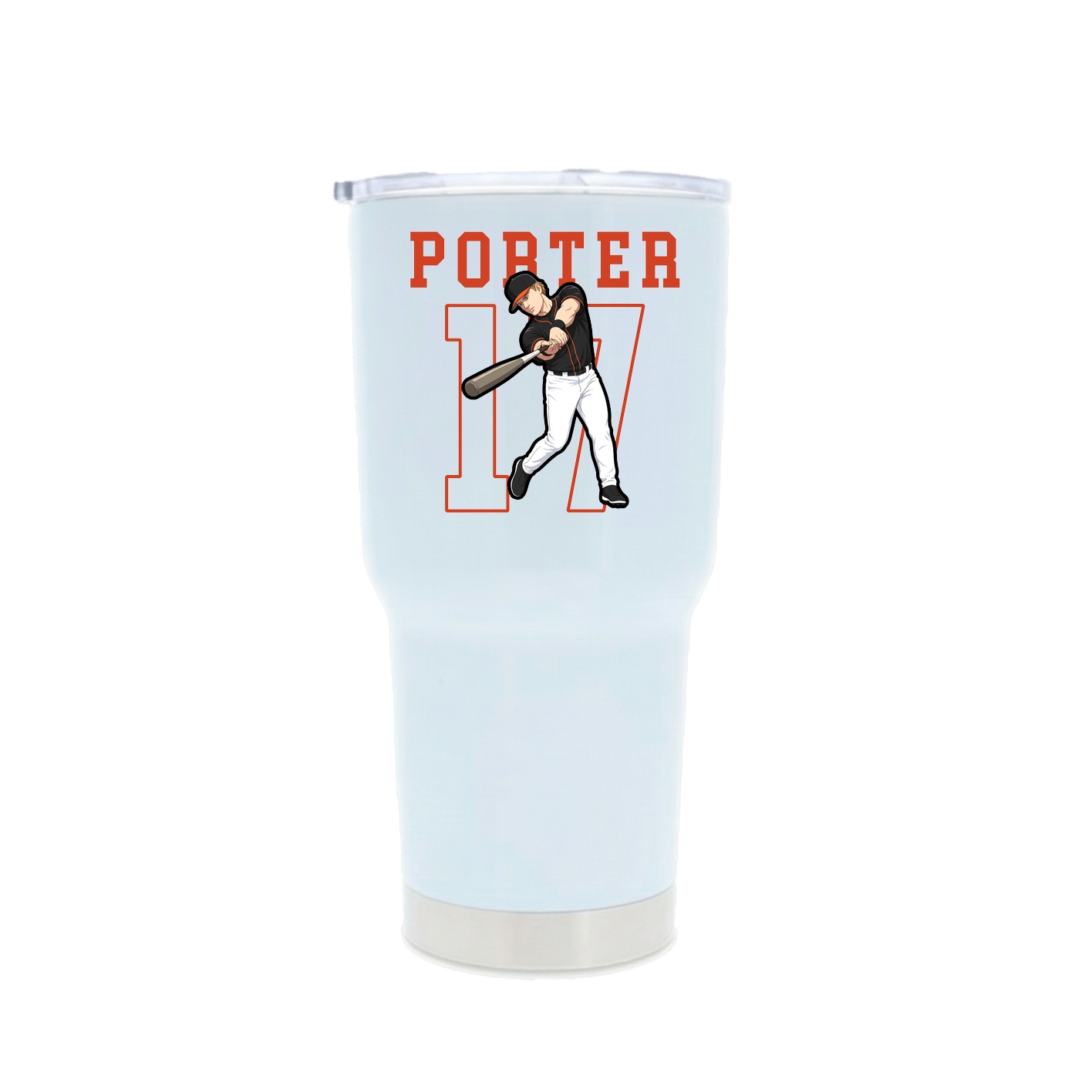 30oz Stainless Steel Tumbler — Shirsey in White