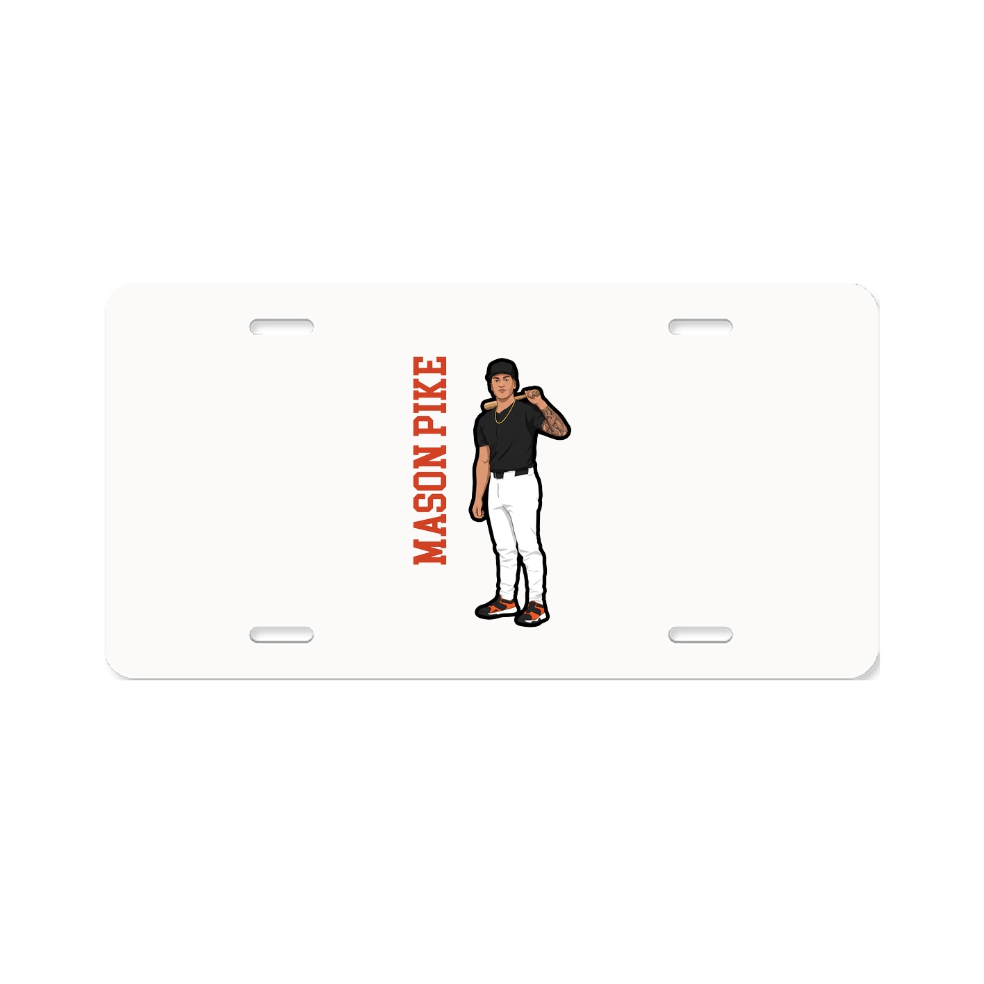 License Plate — Name Vertical in Classic