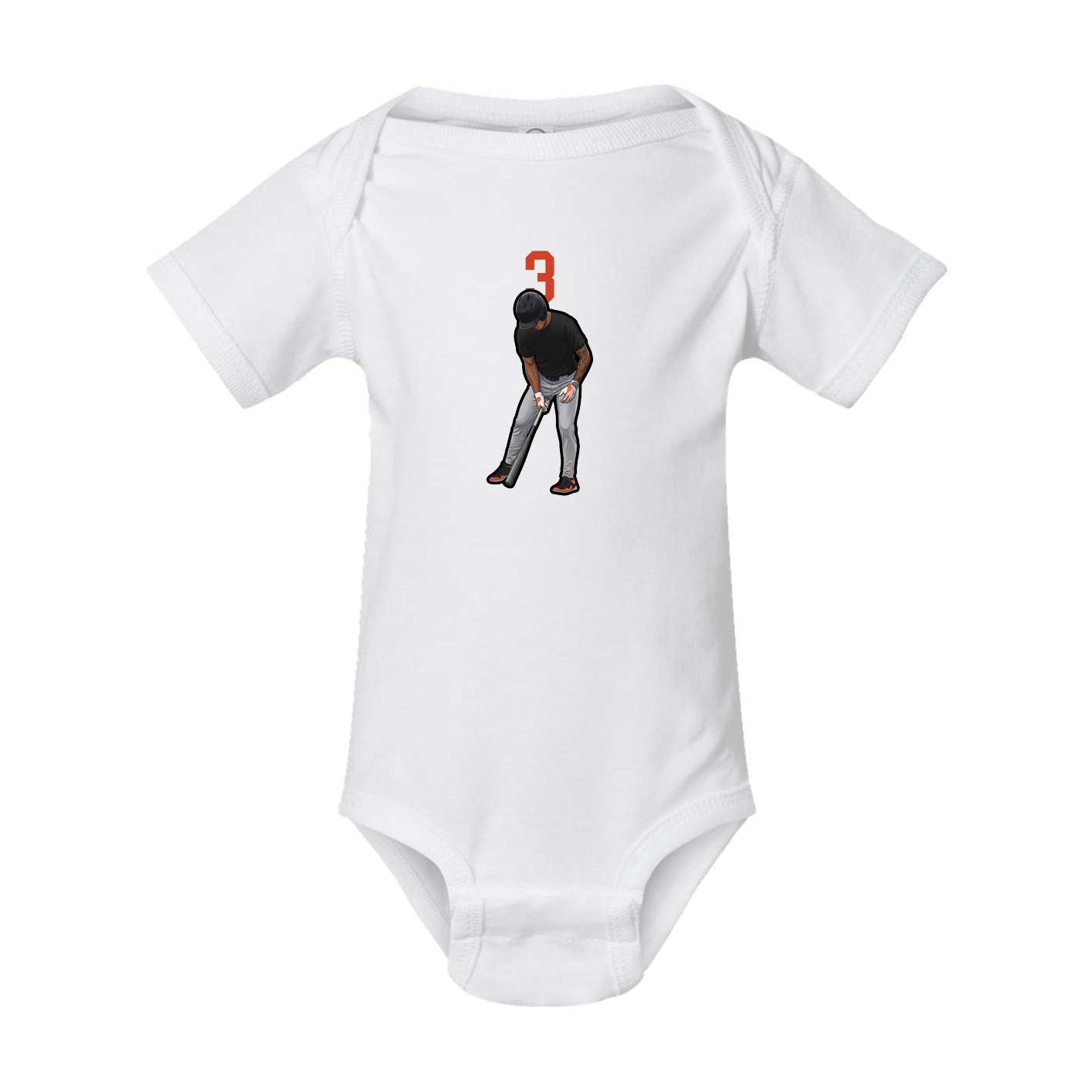 Baby Onesie — Number Top in White