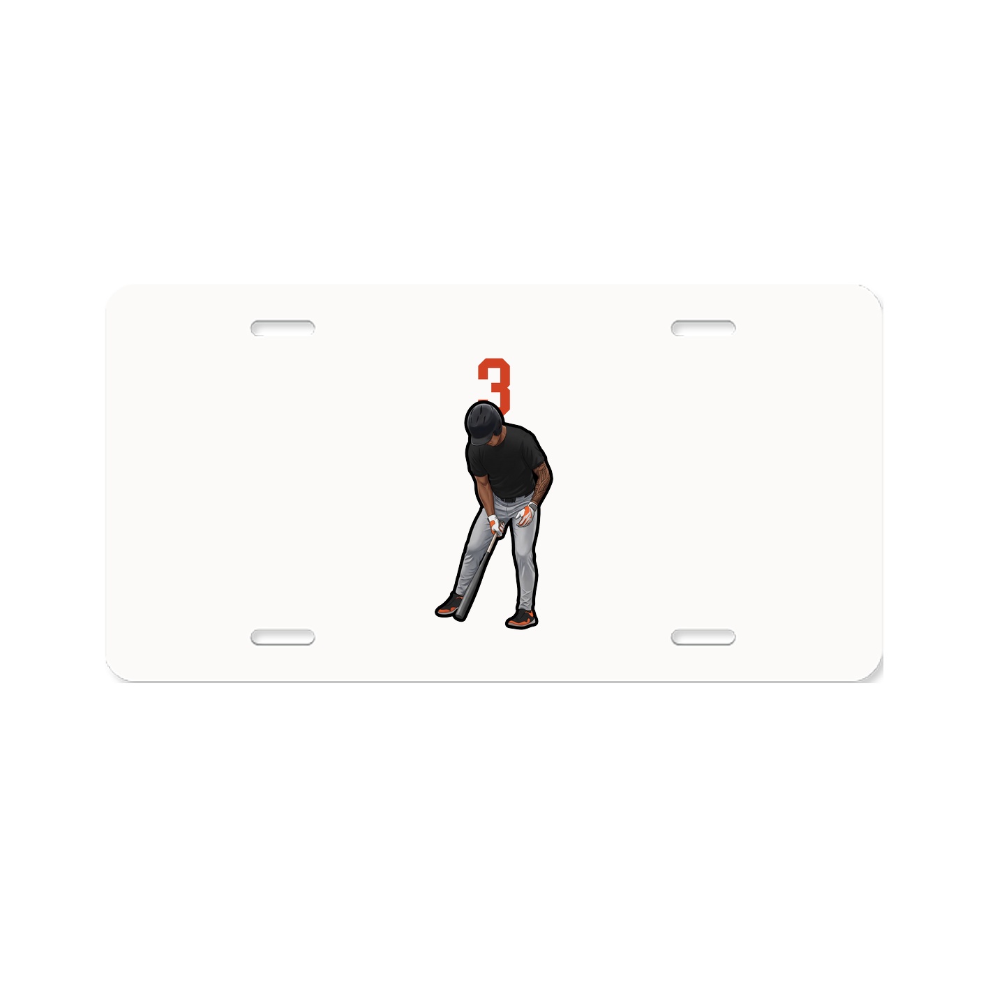 License Plate — Number Top in Classic