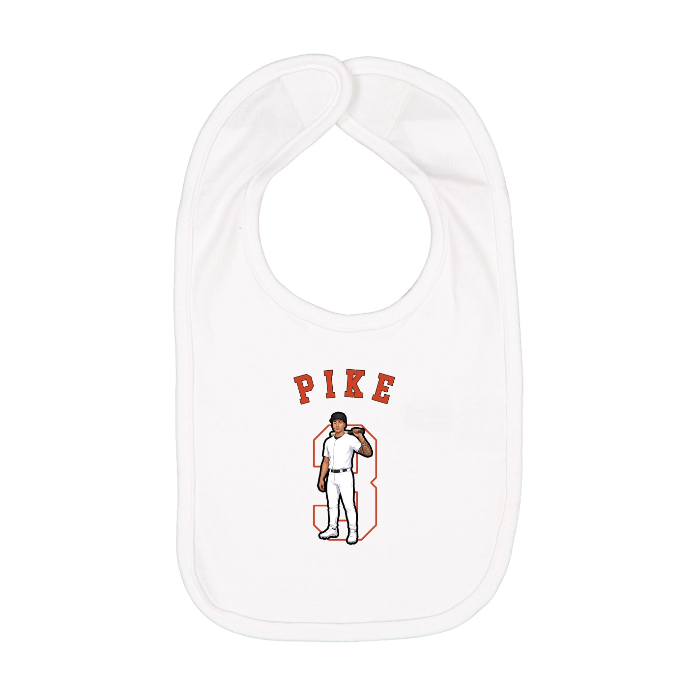 Infant Bib — Shirsey Arch in White