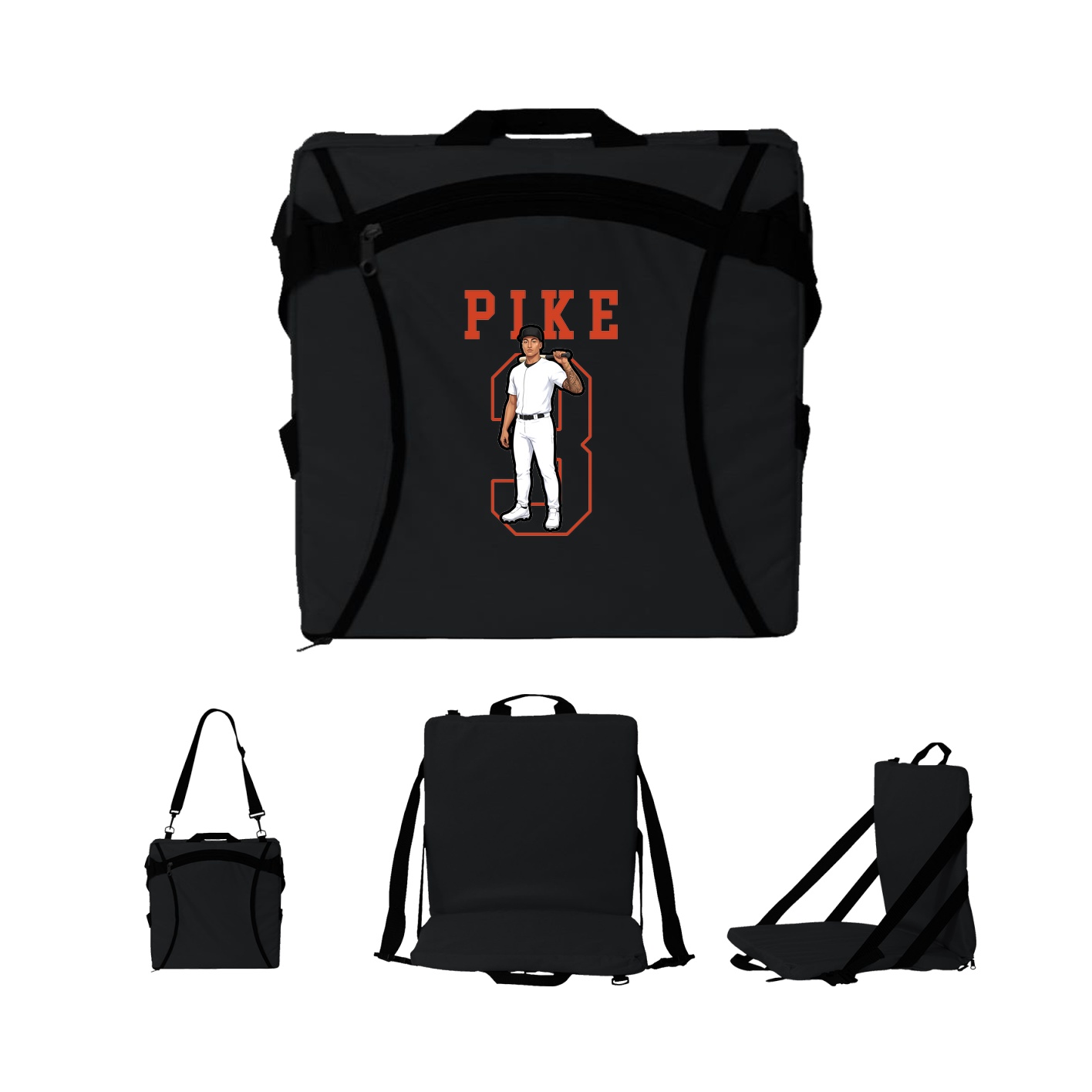 Folding Stadium Seat — Shirsey in Black