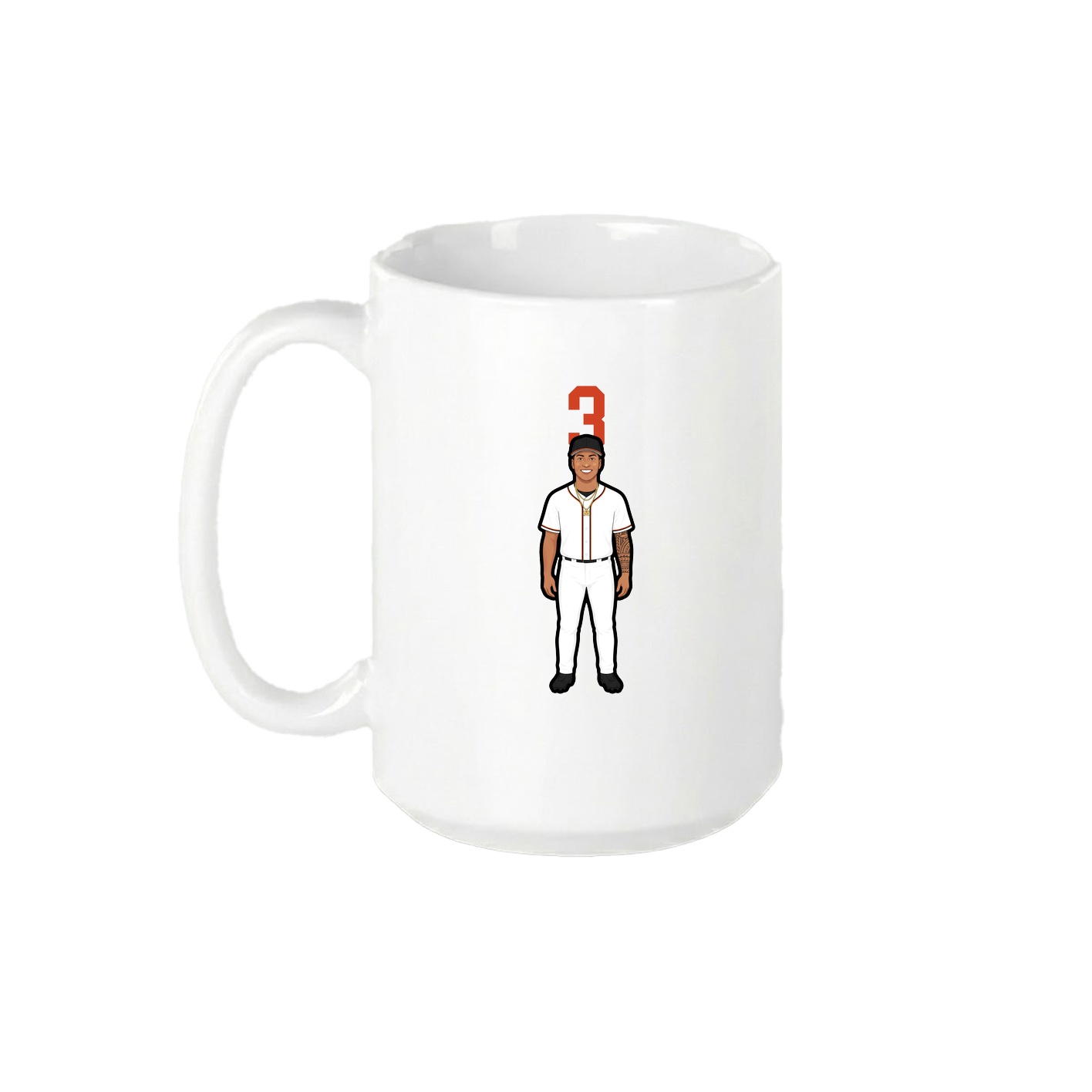 15oz Coffee Mug — Number Top in White
