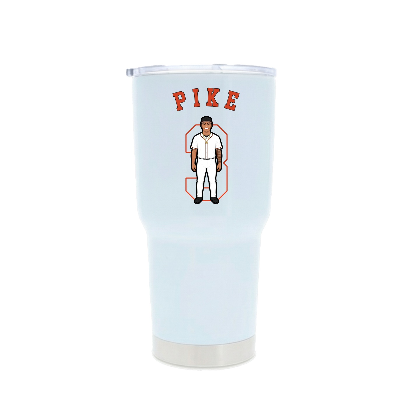 30oz Stainless Steel Tumbler — Shirsey Arch in White