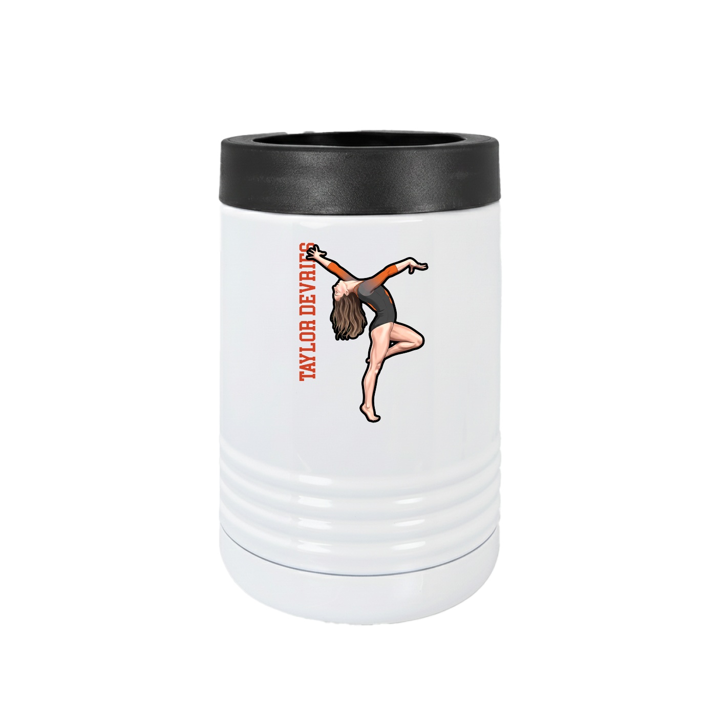 Beverage Holder — Name Vertical in White