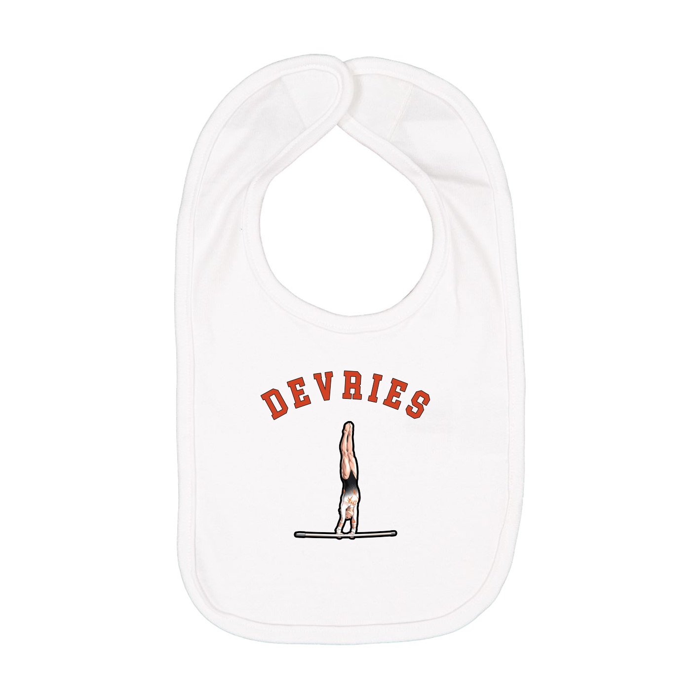 Infant Bib — Shirsey Arch in White