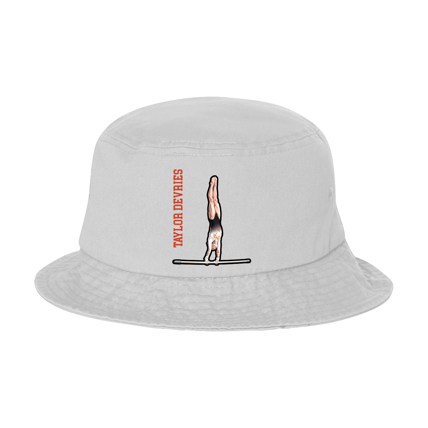 Bucket Cap — Name Vertical in White