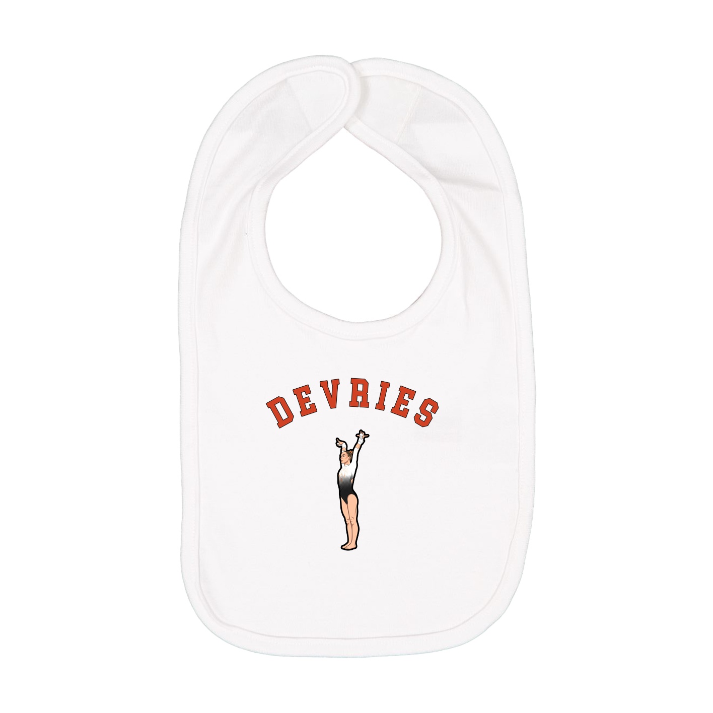 Infant Bib — Shirsey Arch in White