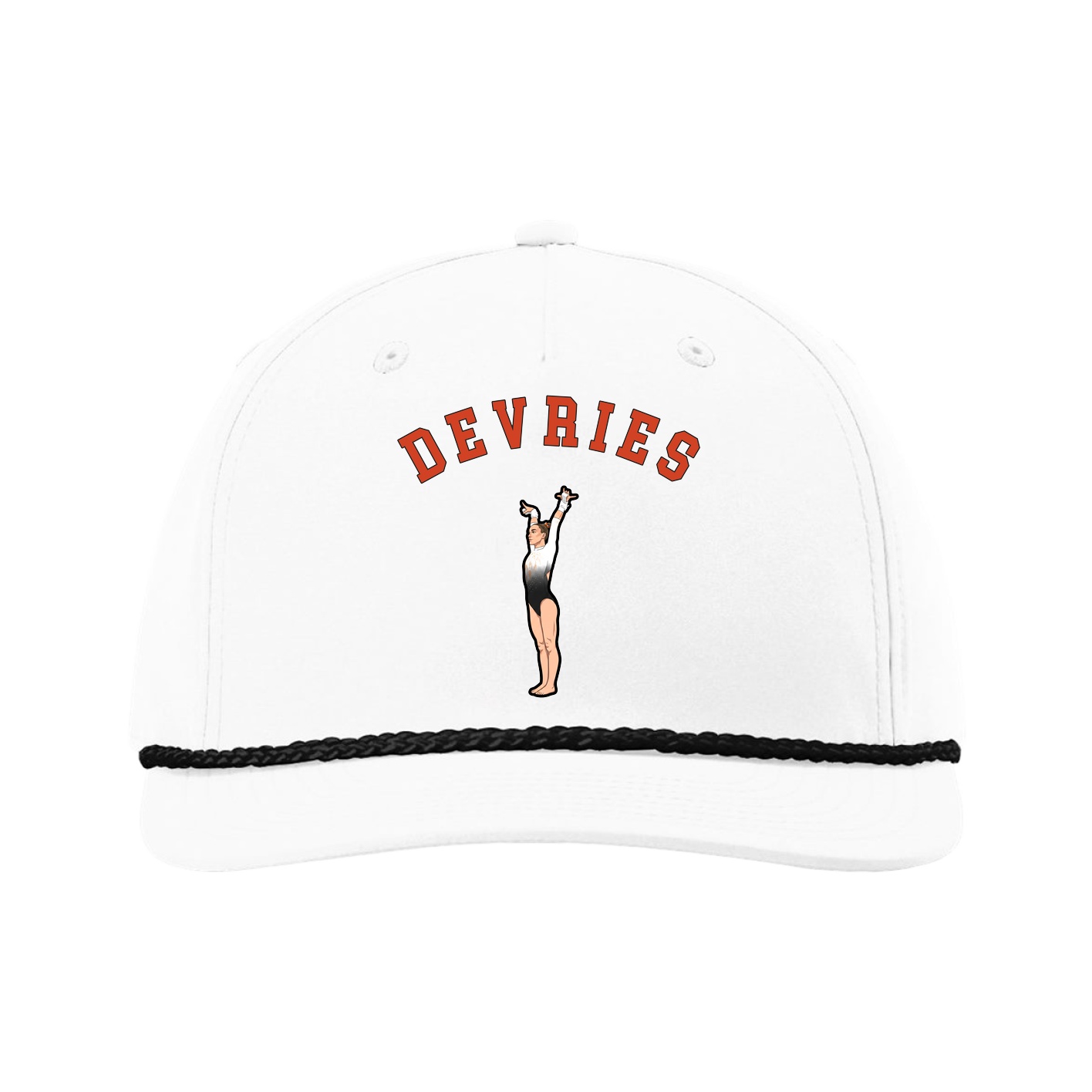 Five-Panel Classic Rope Cap — Shirsey Arch in White