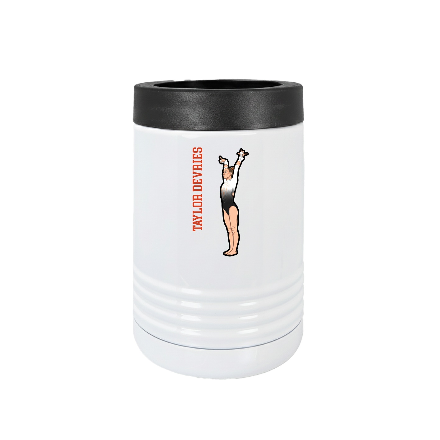 Beverage Holder — Name Vertical in White
