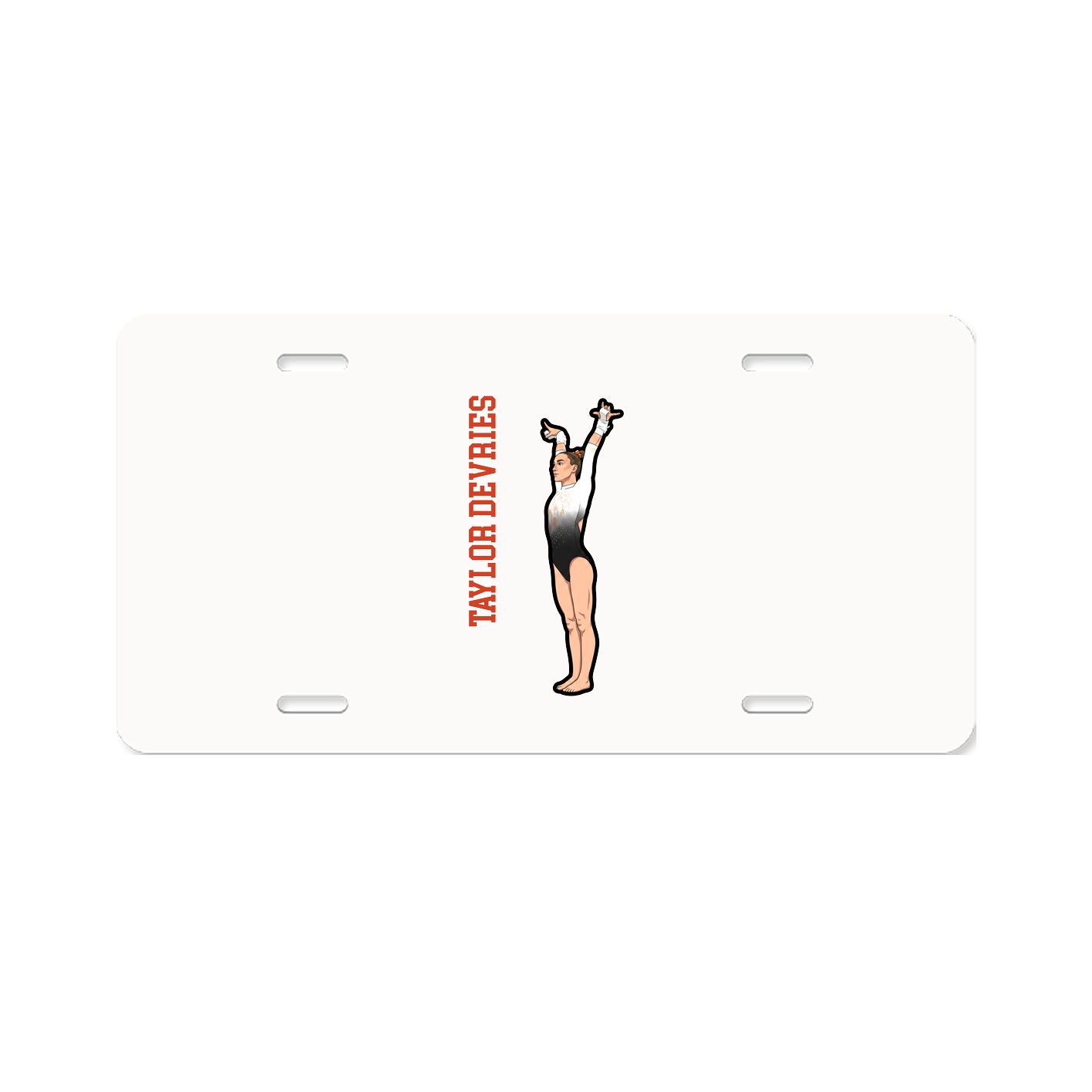 License Plate — Name Vertical in Classic