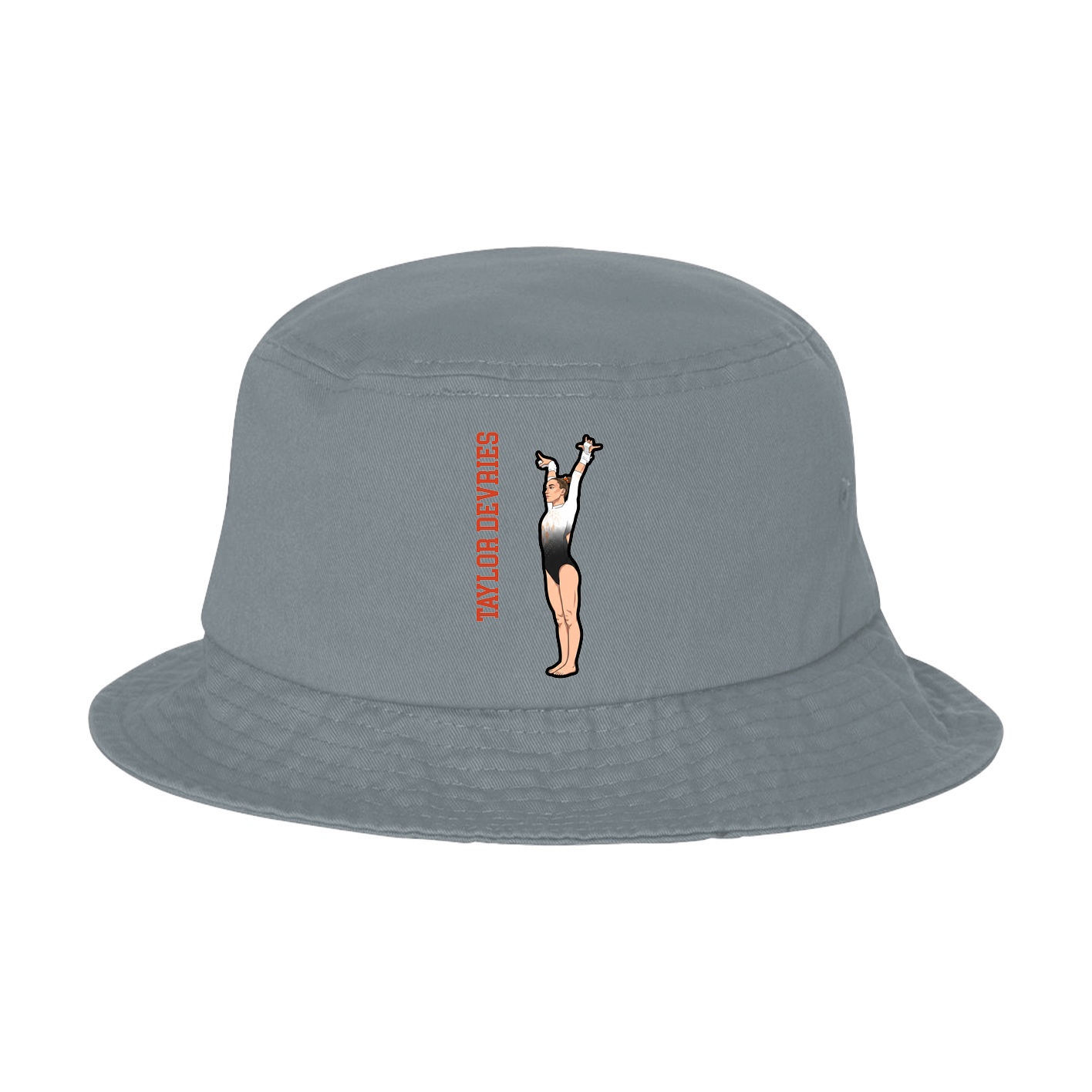 Bucket Cap — Name Vertical in Grey