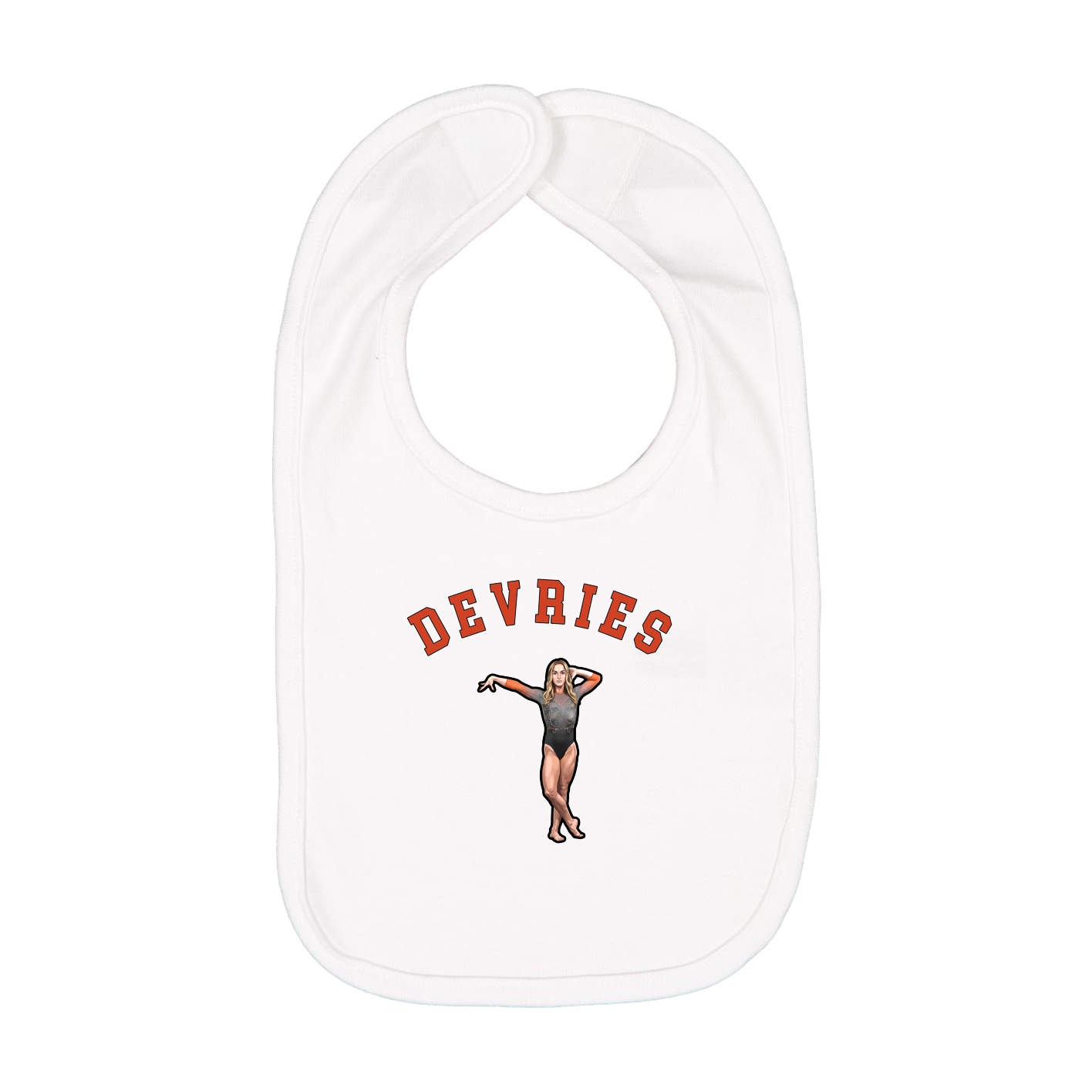 Infant Bib — Shirsey Arch in White