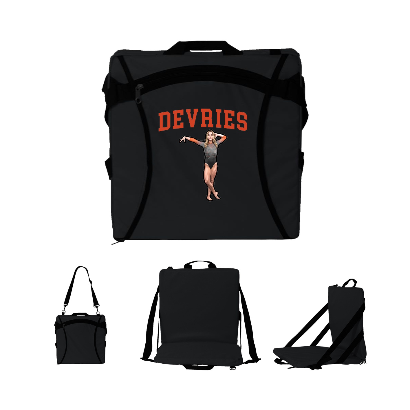 Folding Stadium Seat — Shirsey in Black